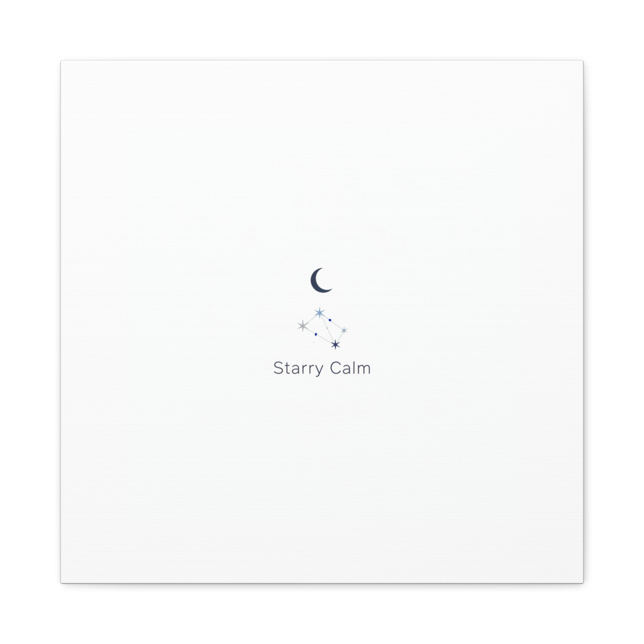 Starry Calm Moon & Constellation Canvas, minimal astrology art print