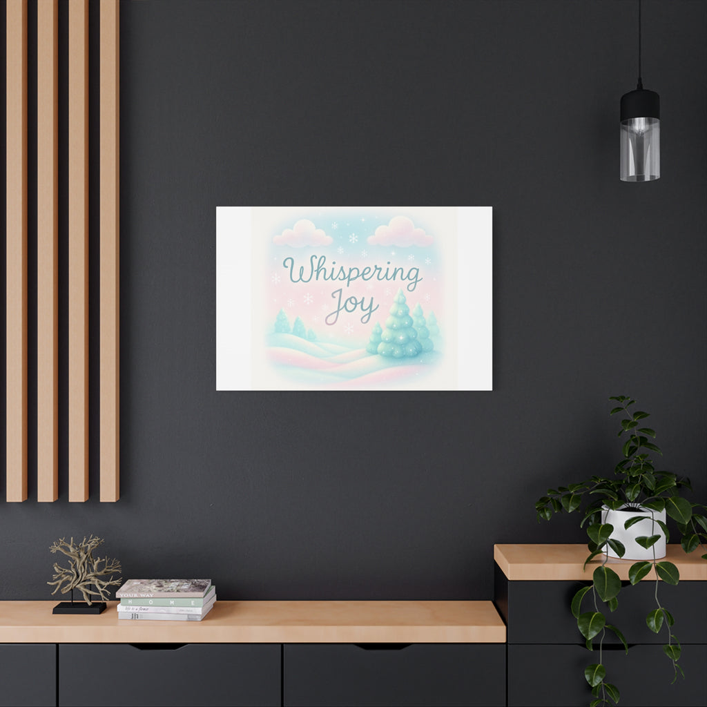 Canvas Wall Art — "Whispering Joy" Pastel Winter Landscape