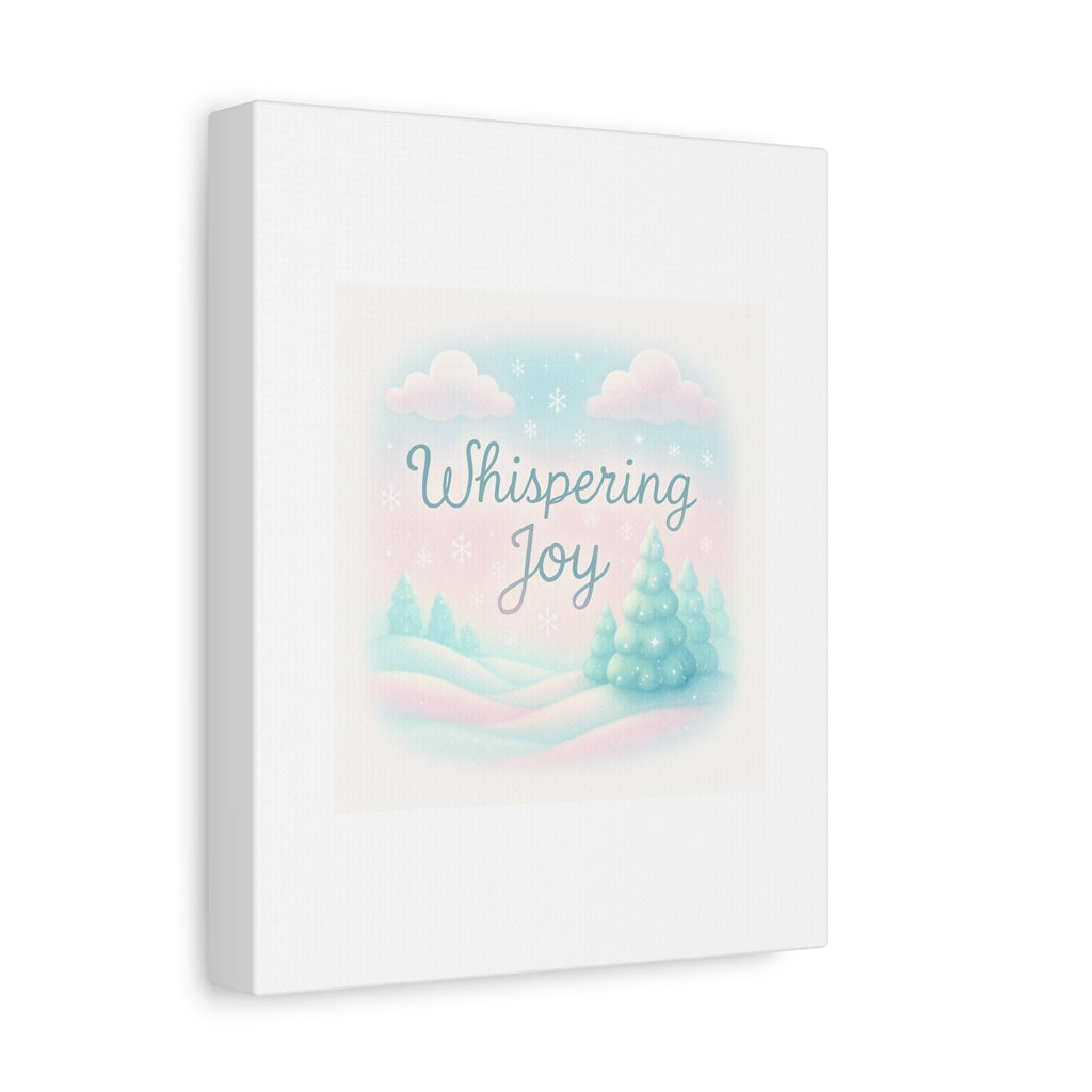 Canvas Wall Art — "Whispering Joy" Pastel Winter Landscape