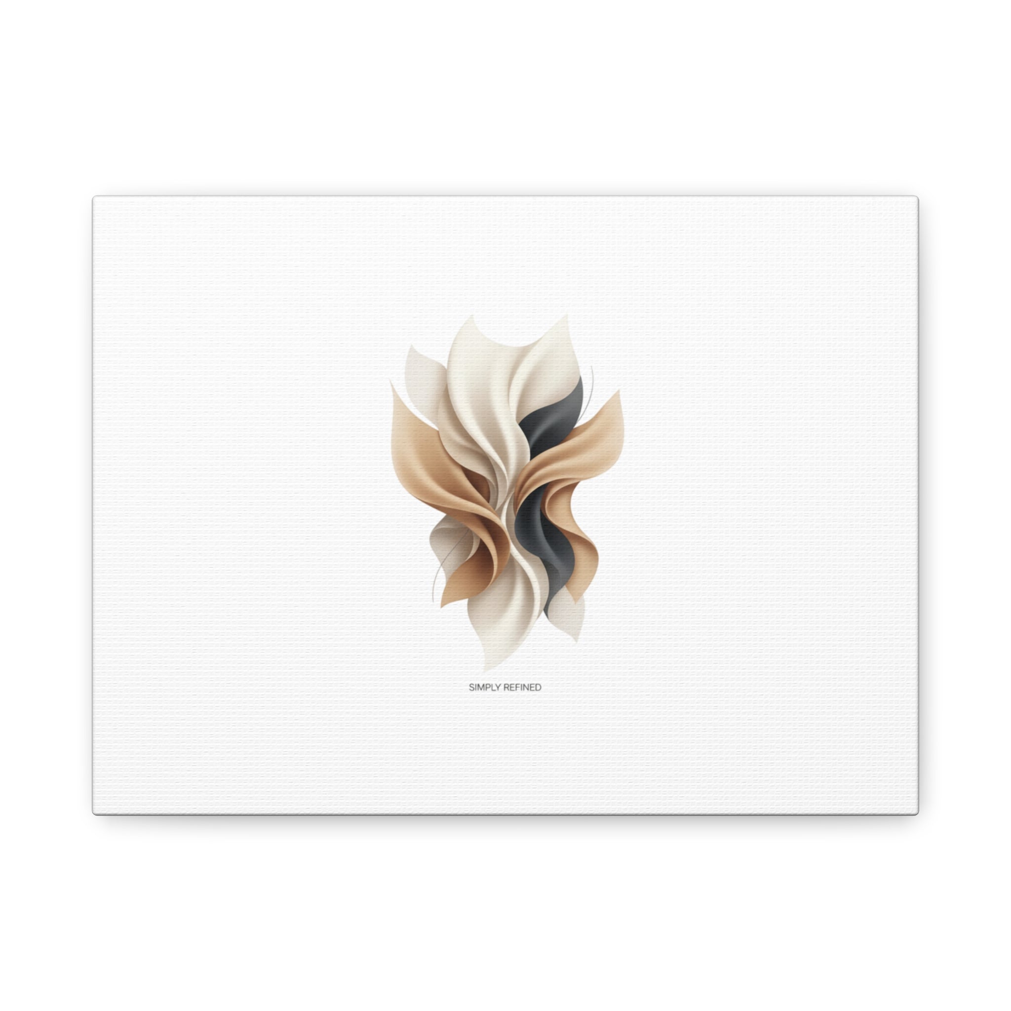 Neutral Abstract Bloom Canvas, Matte Stretched Canvas | Quiet Luxury, Minimalist Wall Art