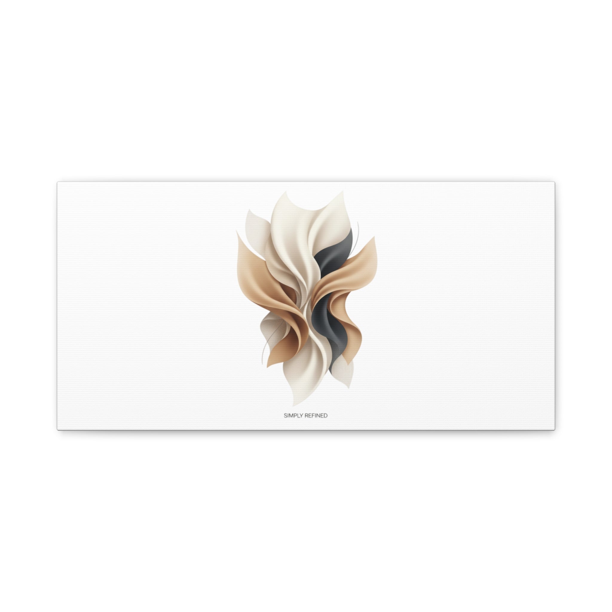 Neutral Abstract Bloom Canvas, Matte Stretched Canvas | Quiet Luxury, Minimalist Wall Art