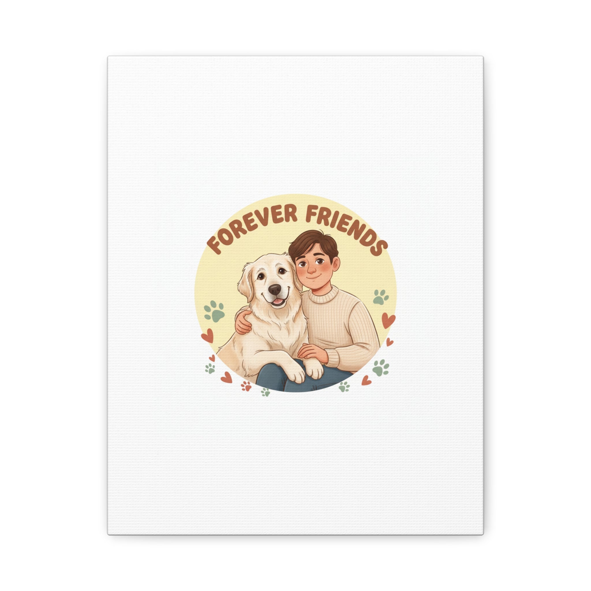 Forever Friends Dog Wall Art, Pet Canvas, Senior Dog Print | Pet-Centric Holiday