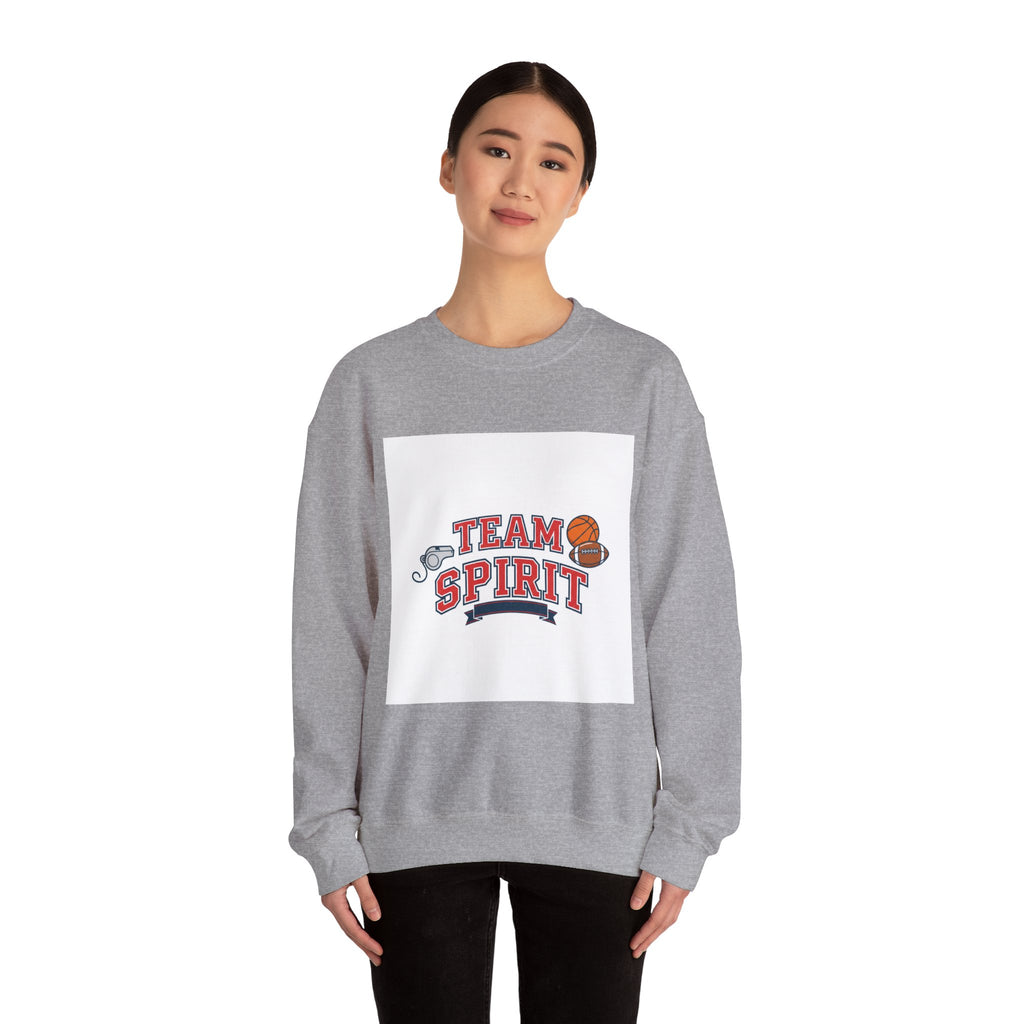 Team Spirit Crewneck Sweatshirt | Varsity/Collegiate, Athletic Block Letter