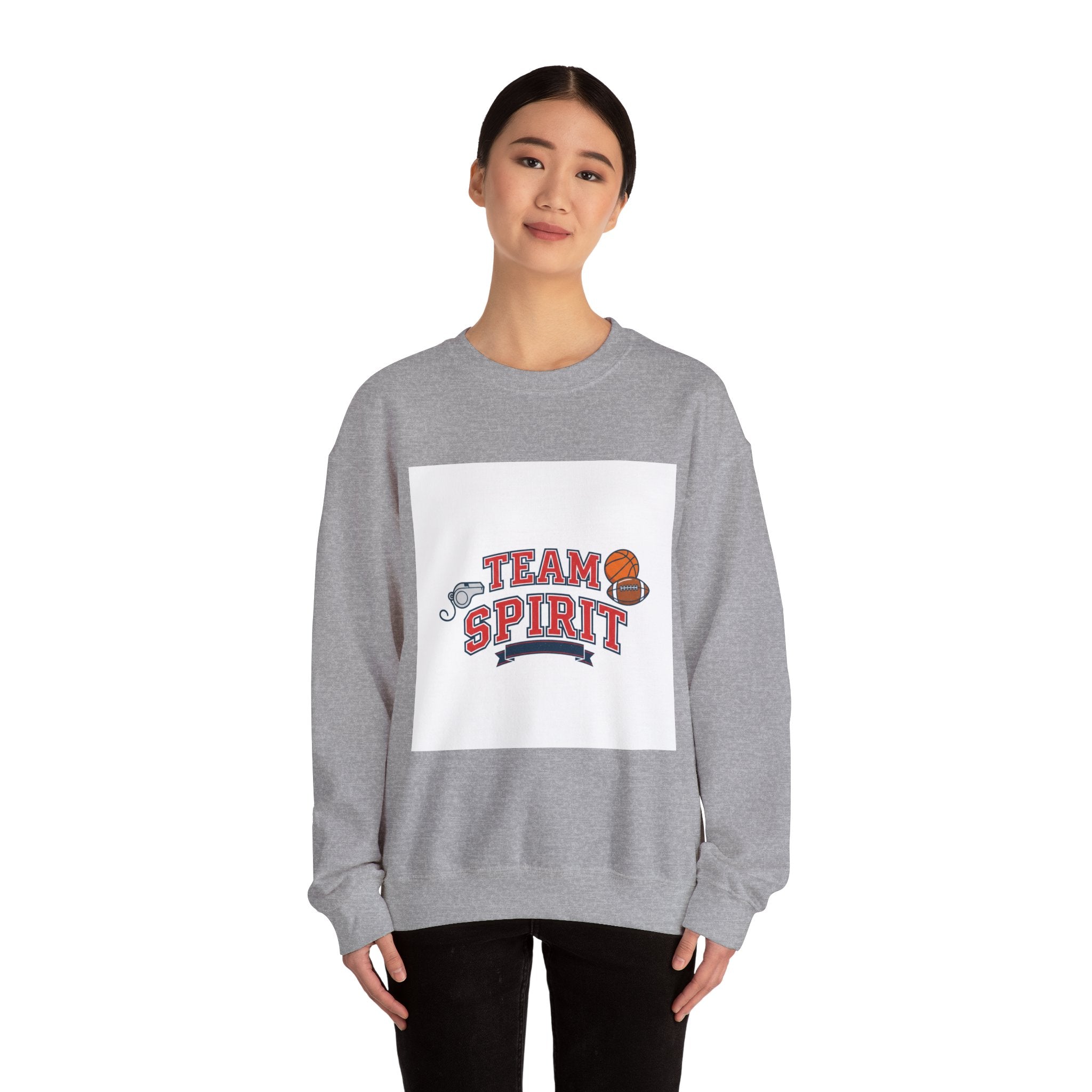 Team Spirit Crewneck Sweatshirt | Varsity/Collegiate, Athletic Block Letter