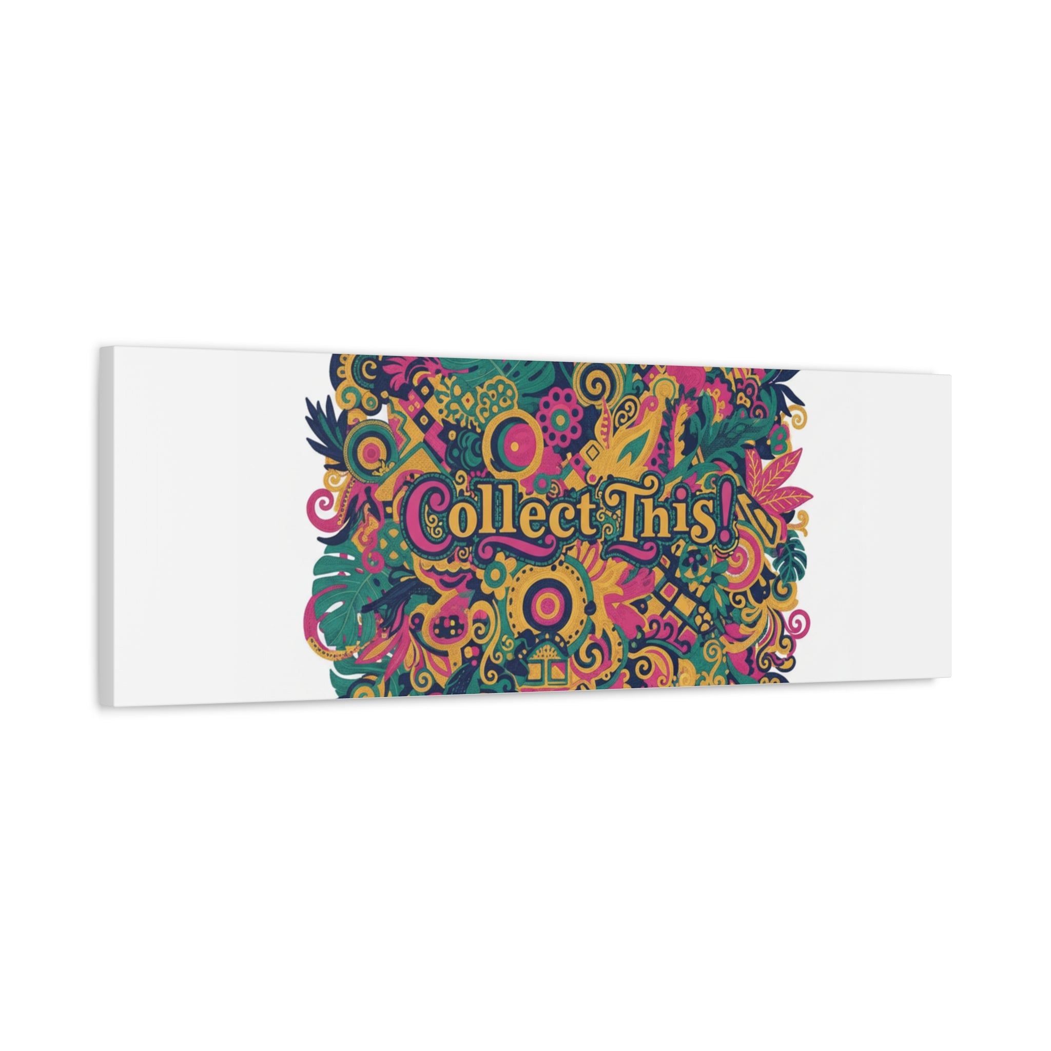 Collect This! Maximalist Floral Collage Canvas | Bold Boho Pattern, Colorful Ornament