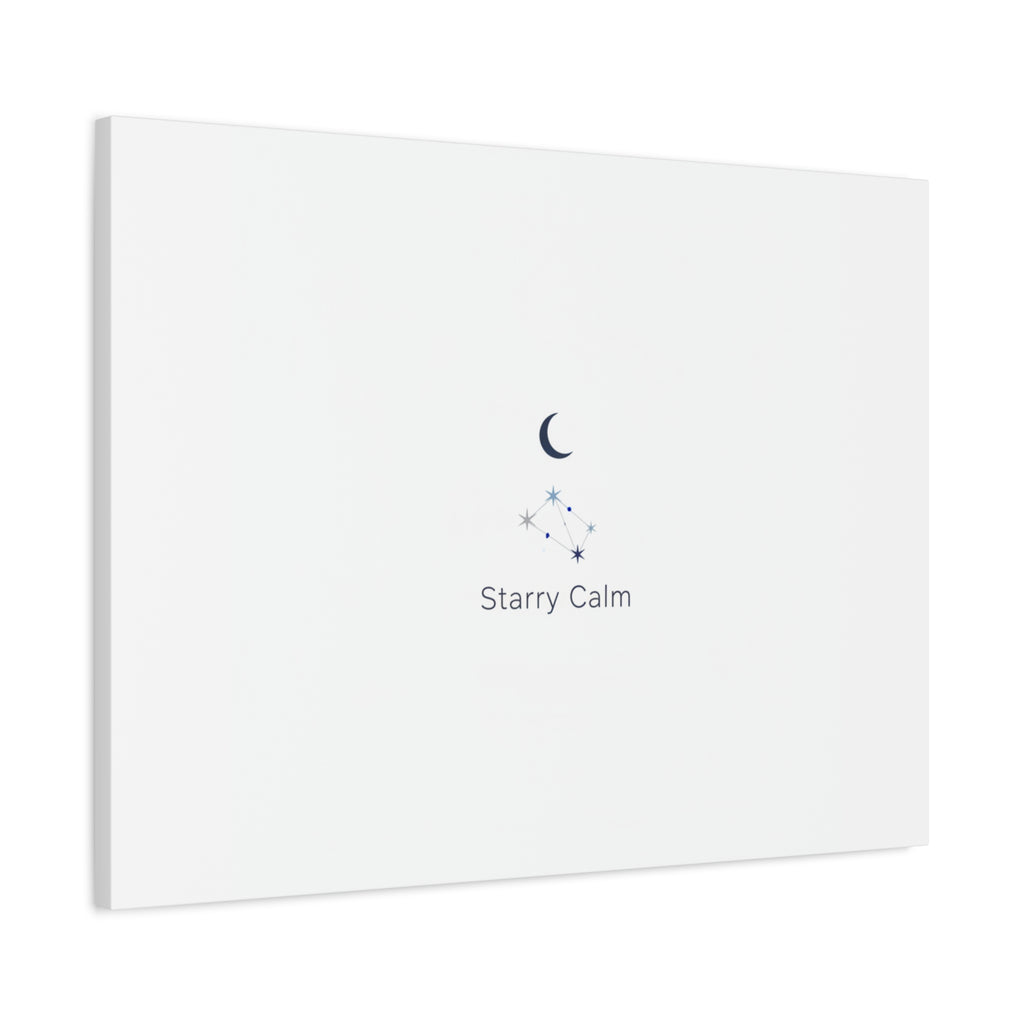 Starry Calm Moon & Constellation Canvas, minimal astrology art print