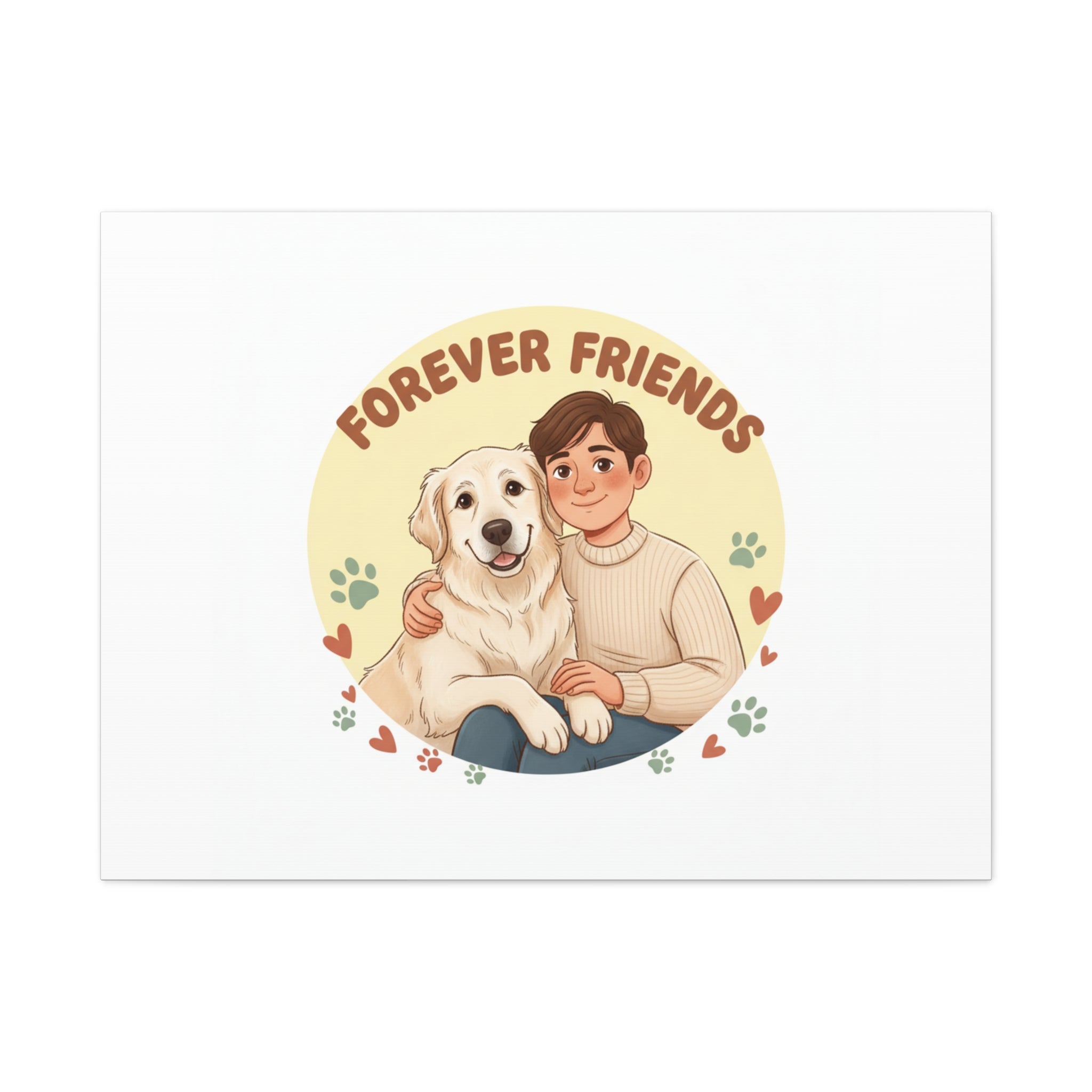 Forever Friends Dog Wall Art, Pet Canvas, Senior Dog Print | Pet-Centric Holiday