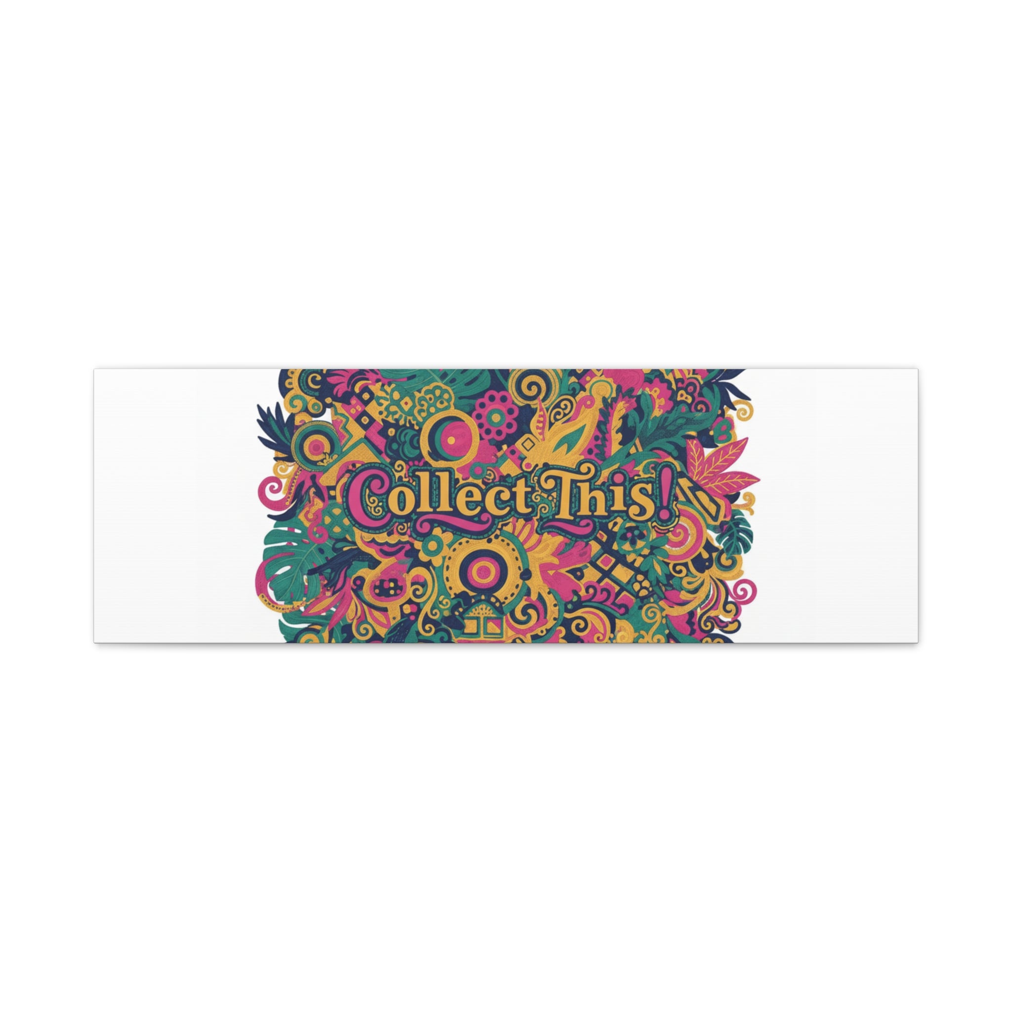 Collect This! Maximalist Floral Collage Canvas | Bold Boho Pattern, Colorful Ornament
