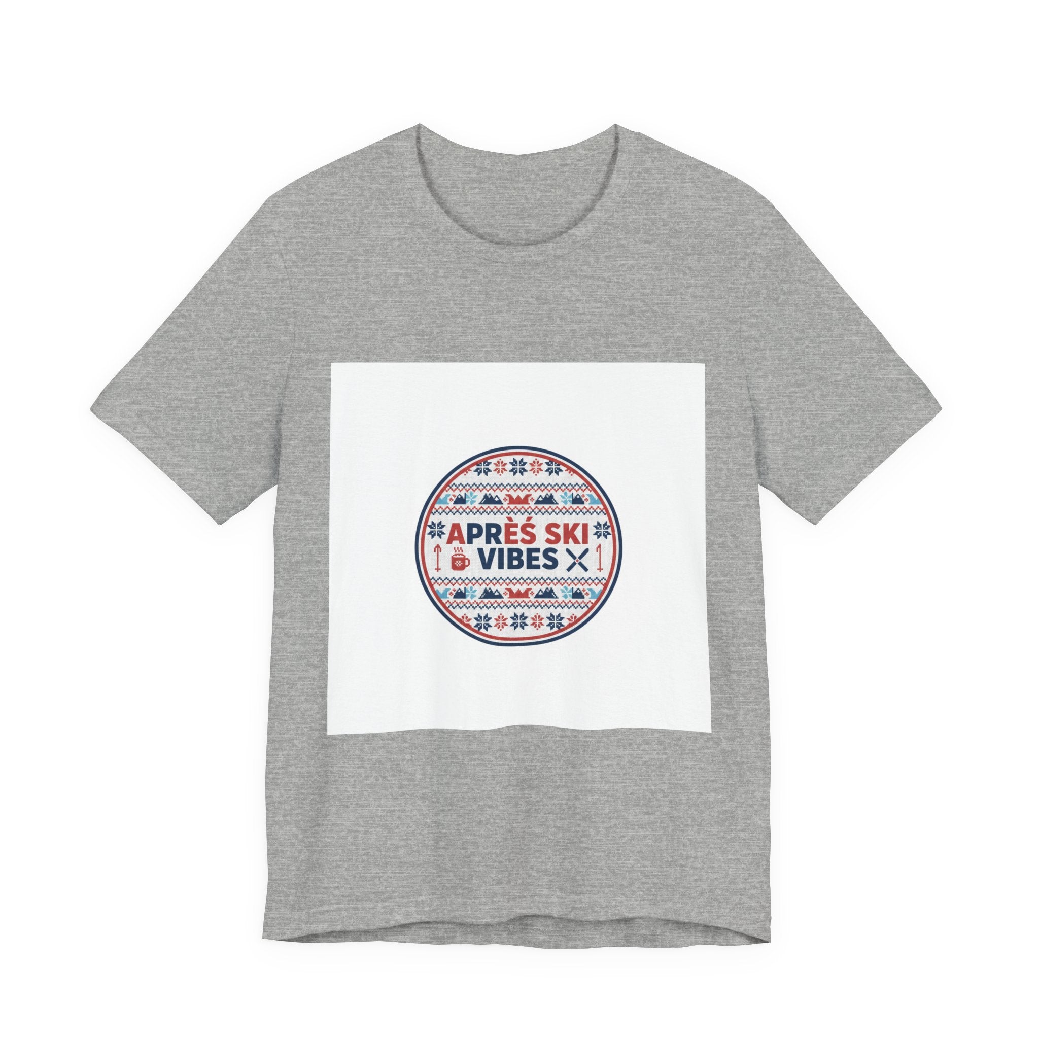 Après Ski Vibes Tee | Fair Isle sweater tee, mountain lodge graphic