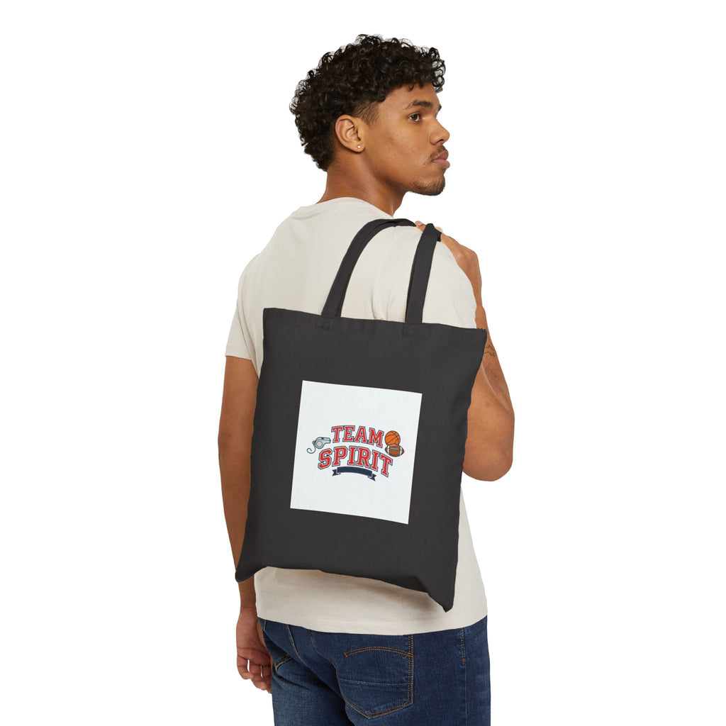 Team Spirit Tote | Varsity Athletic Block Letter Canvas Tote