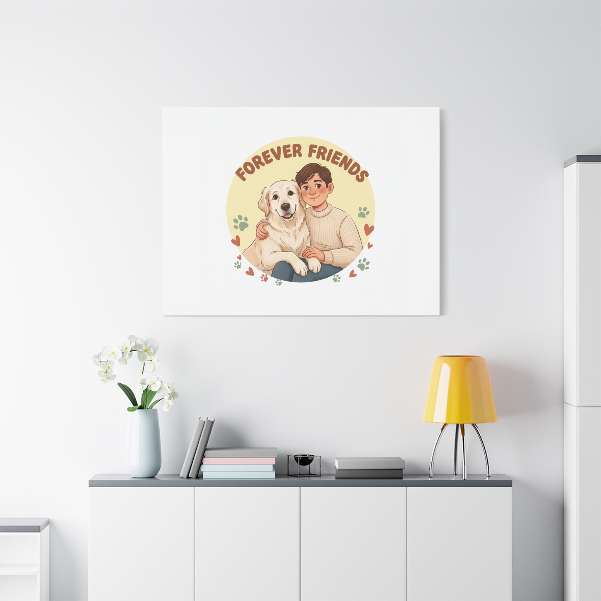 Forever Friends Dog Wall Art, Pet Canvas, Senior Dog Print | Pet-Centric Holiday