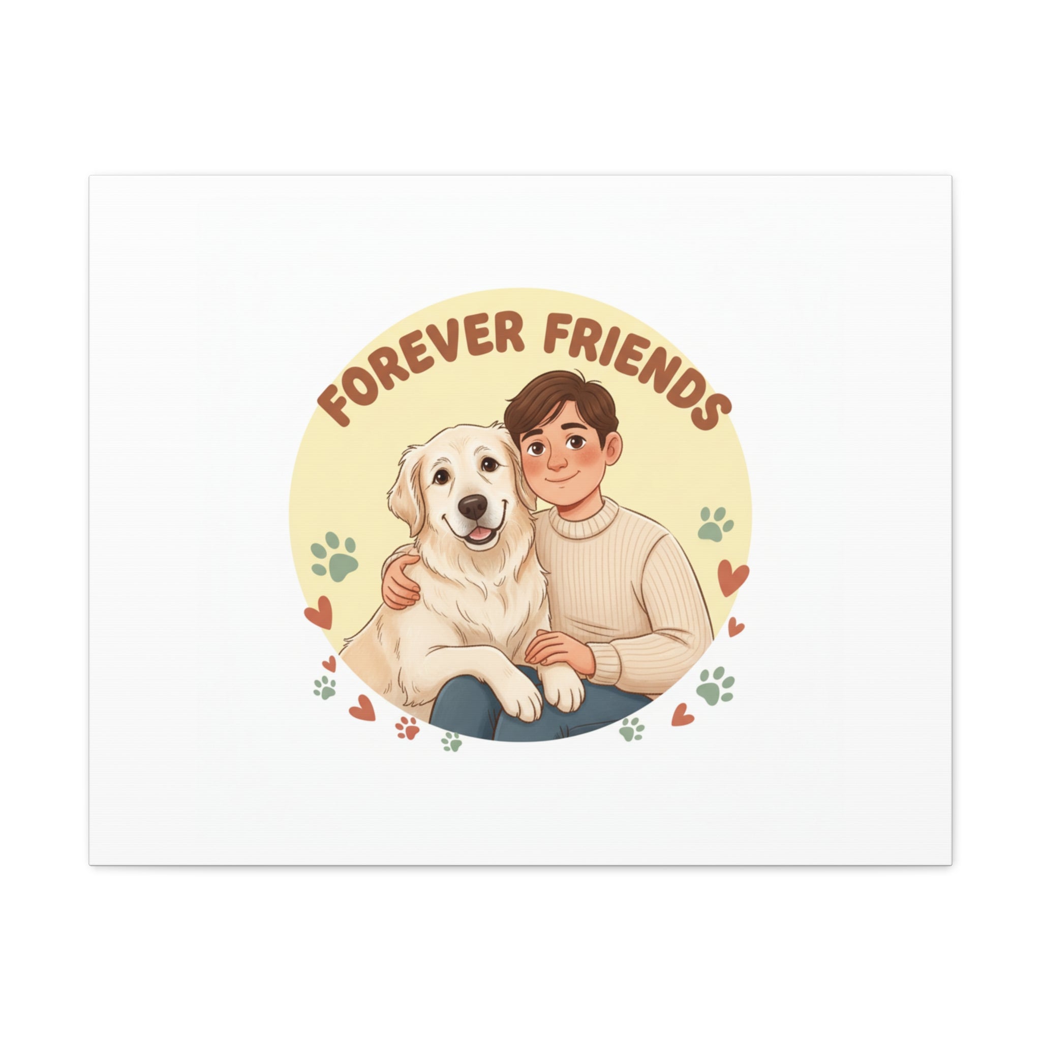 Forever Friends Dog Wall Art, Pet Canvas, Senior Dog Print | Pet-Centric Holiday