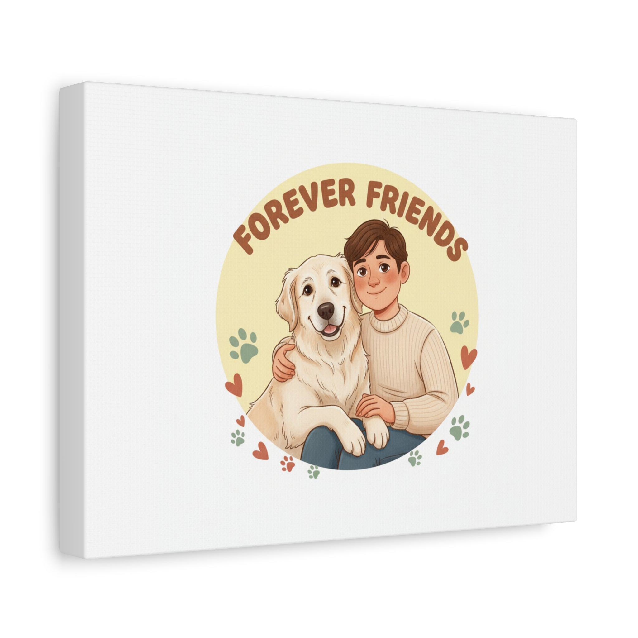 Forever Friends Dog Wall Art, Pet Canvas, Senior Dog Print | Pet-Centric Holiday