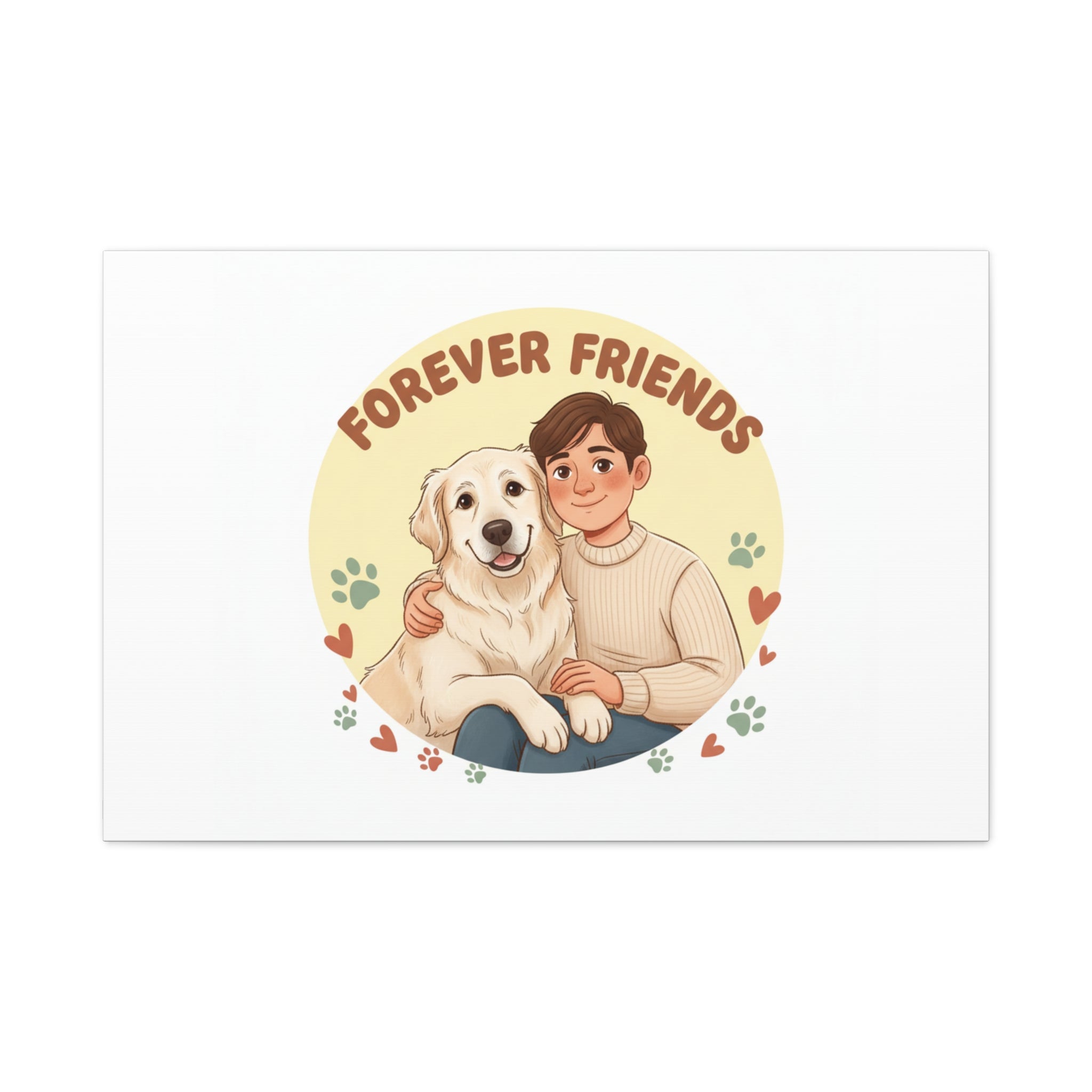 Forever Friends Dog Wall Art, Pet Canvas, Senior Dog Print | Pet-Centric Holiday
