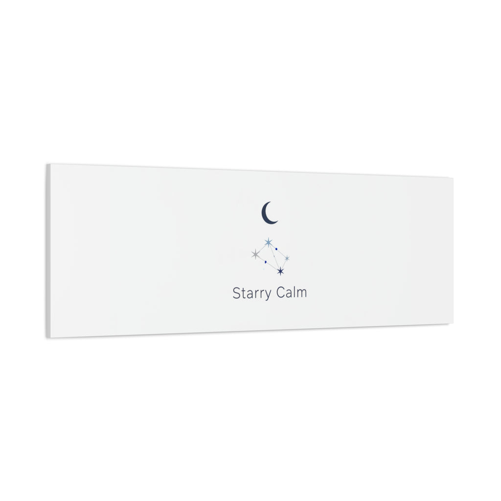Starry Calm Moon & Constellation Canvas, minimal astrology art print