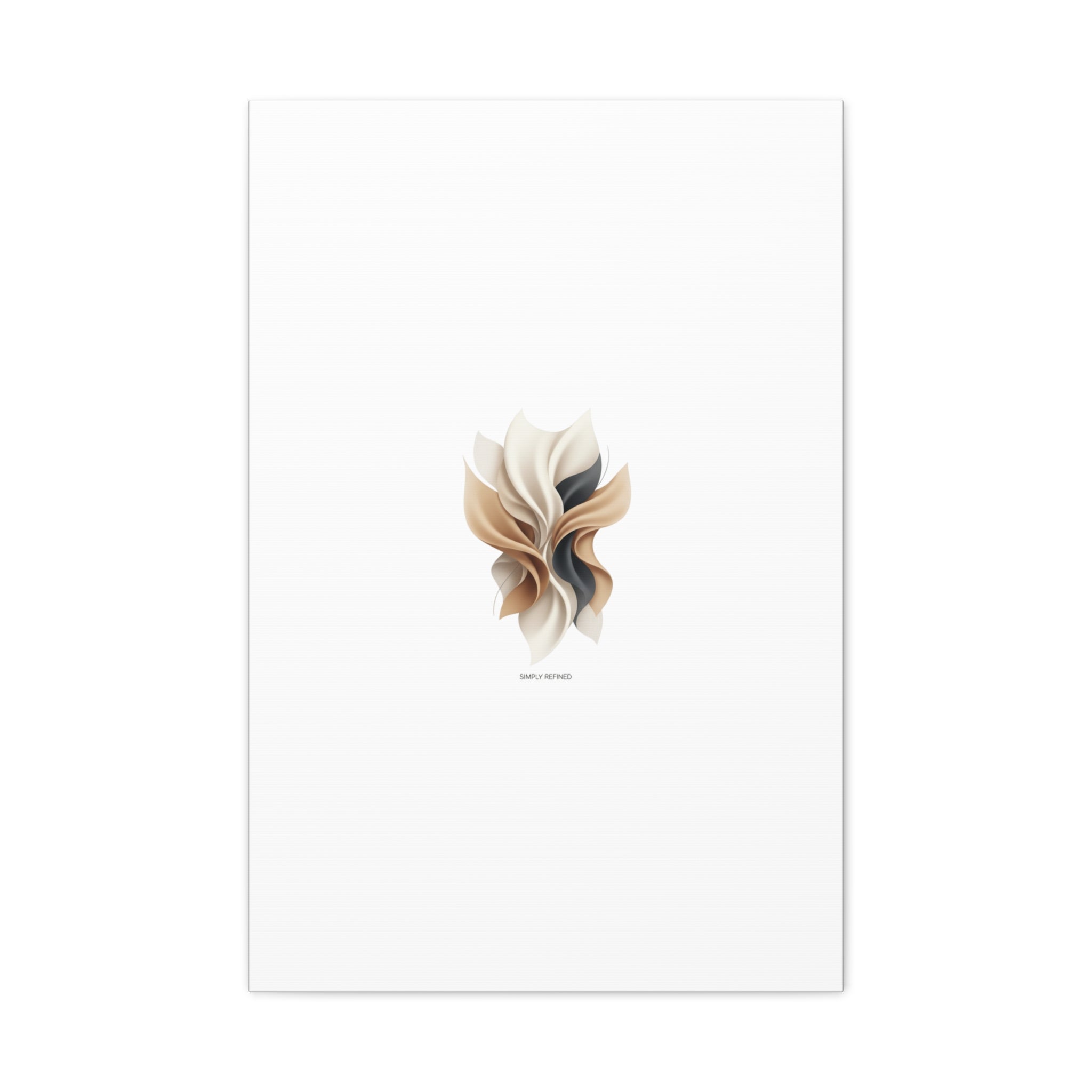 Neutral Abstract Bloom Canvas, Matte Stretched Canvas | Quiet Luxury, Minimalist Wall Art