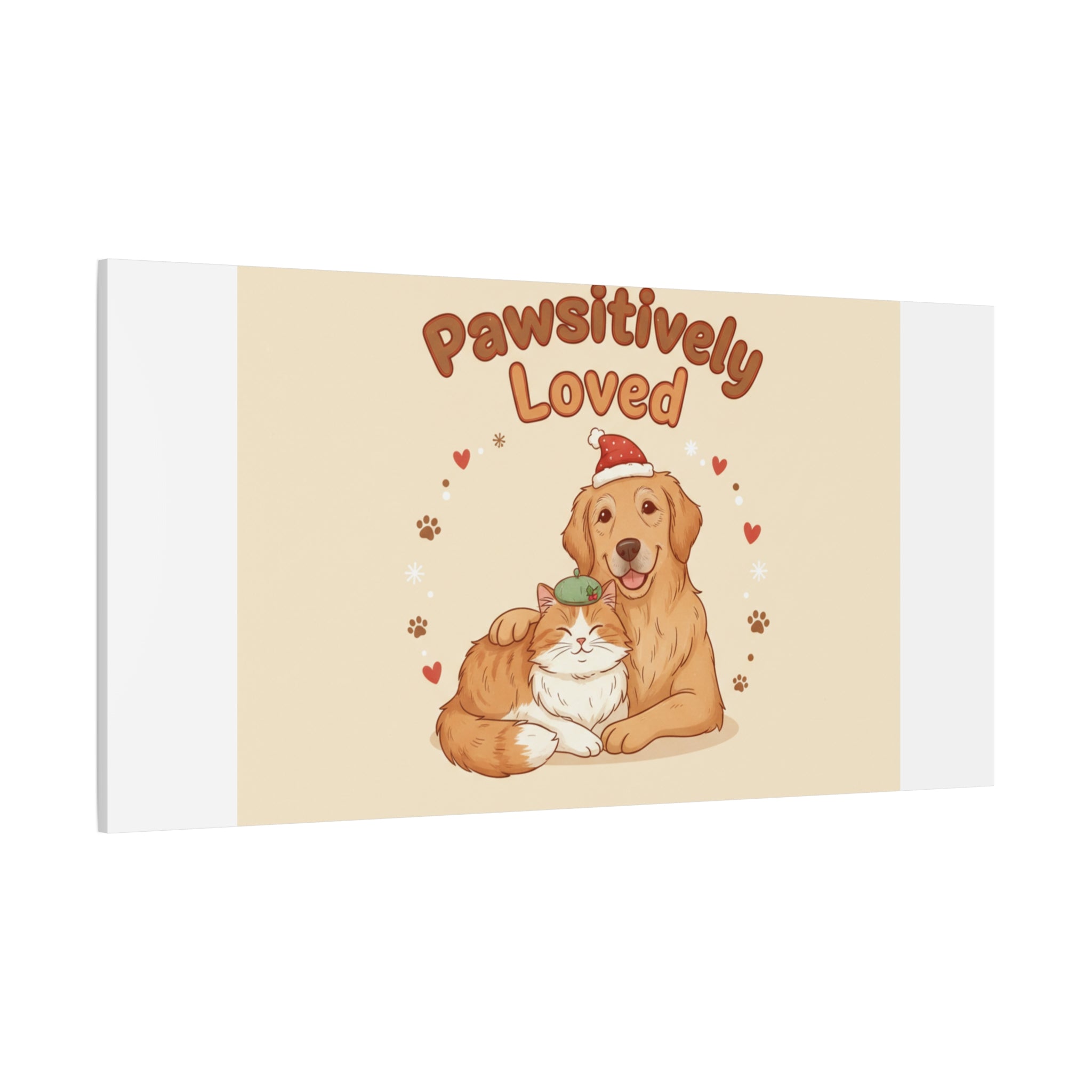 Pawsitively Loved Canvas, Pet Holiday Wall Art | Senior Dog Christmas Decor