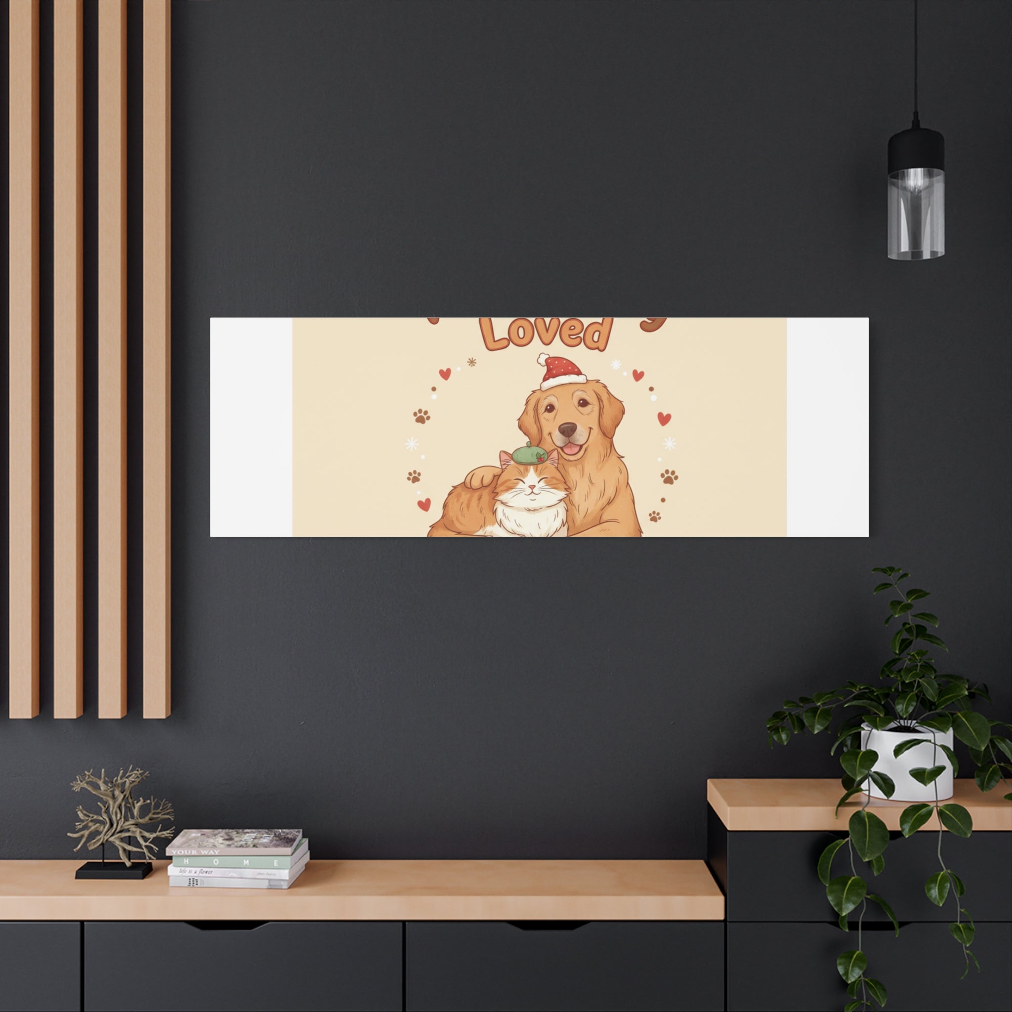 Pawsitively Loved Canvas, Pet Holiday Wall Art | Senior Dog Christmas Decor