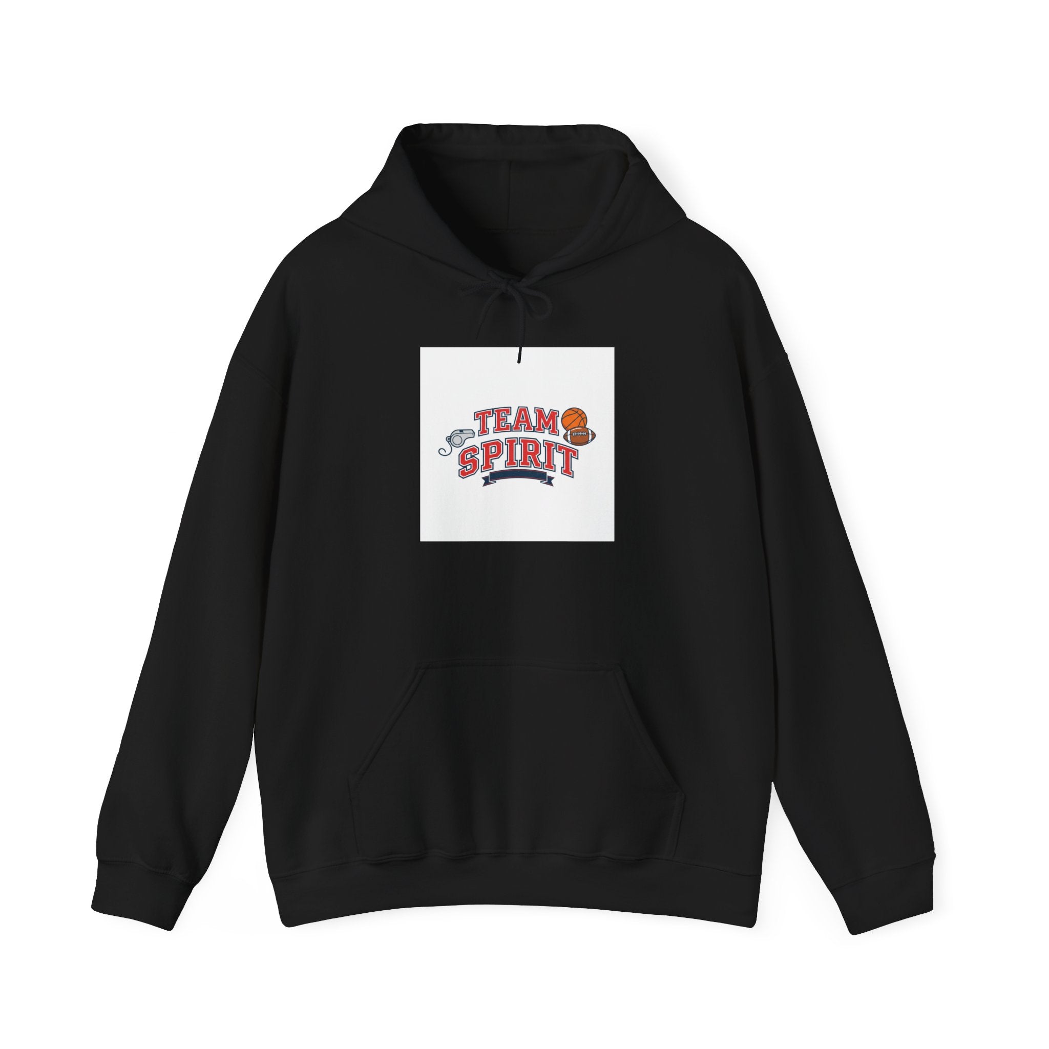 Team Spirit varsity crest Hoodie | Collegiate block font campus style