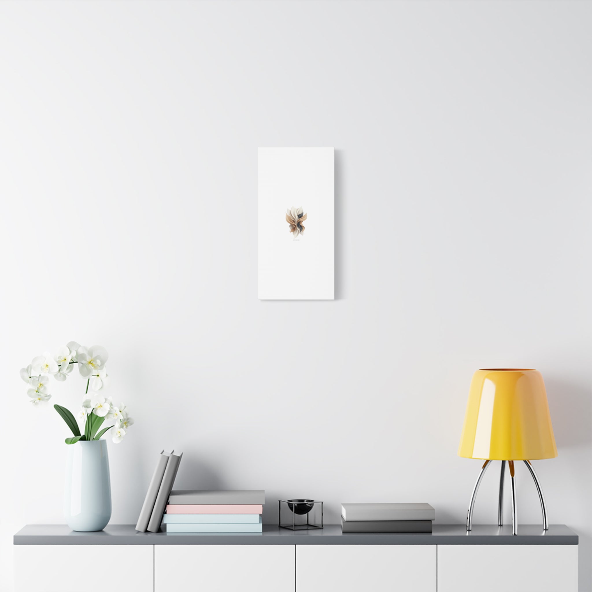 Neutral Abstract Bloom Canvas, Matte Stretched Canvas | Quiet Luxury, Minimalist Wall Art