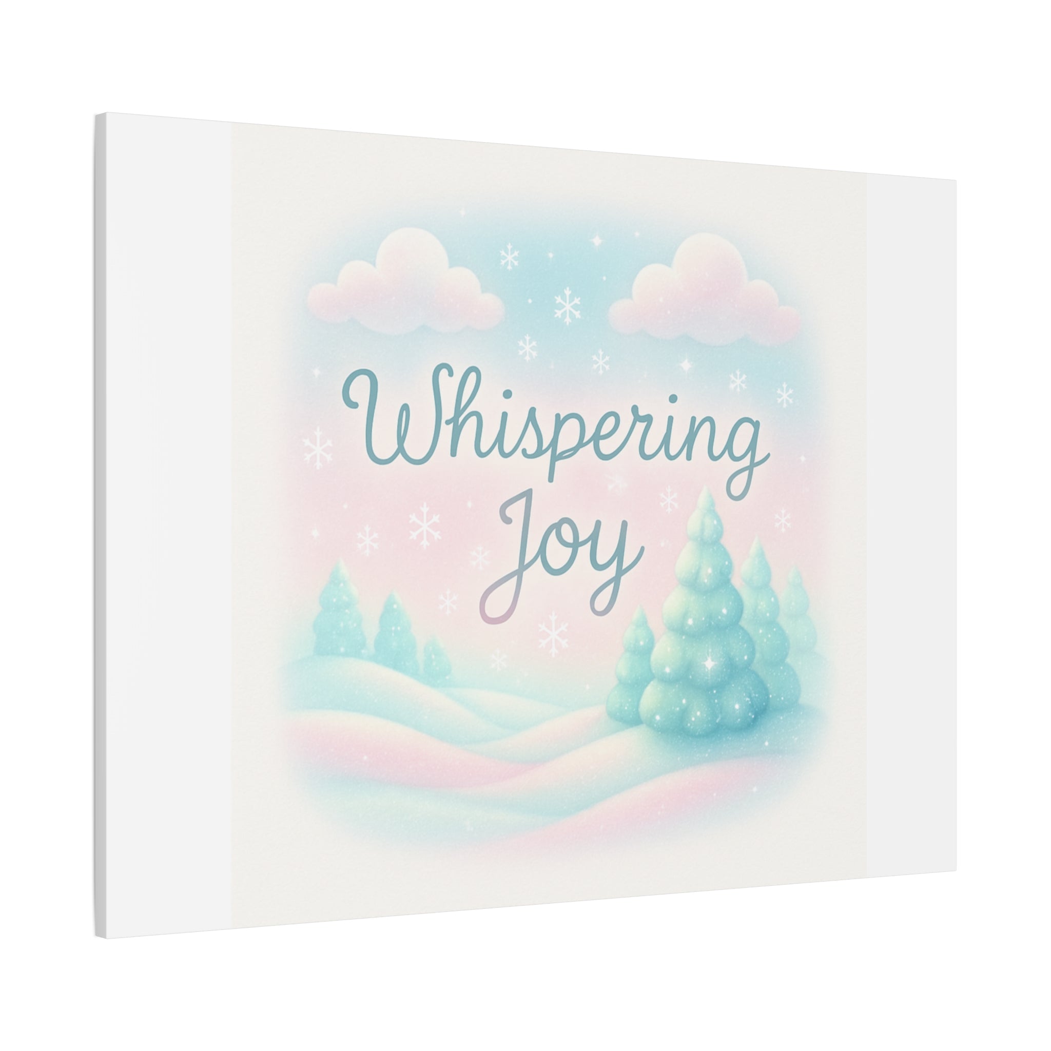 Canvas Wall Art — "Whispering Joy" Pastel Winter Landscape