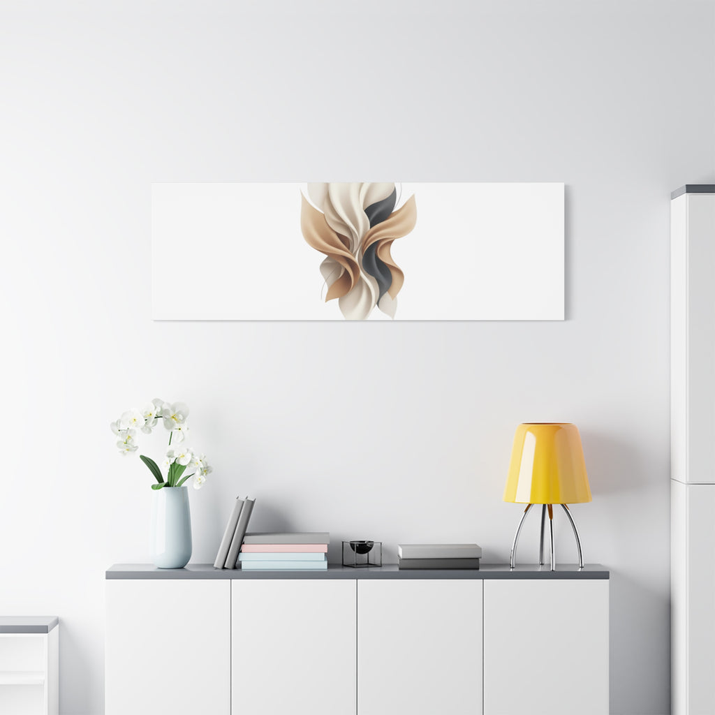Neutral Abstract Bloom Canvas, Matte Stretched Canvas | Quiet Luxury, Minimalist Wall Art