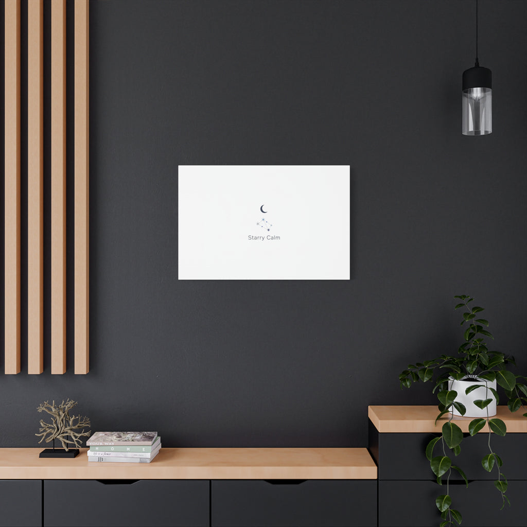 Starry Calm Moon & Constellation Canvas, minimal astrology art print