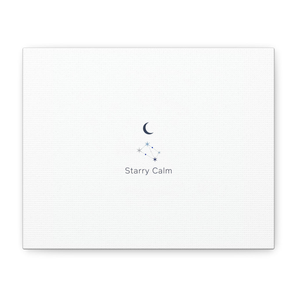 Starry Calm Moon & Constellation Canvas, minimal astrology art print