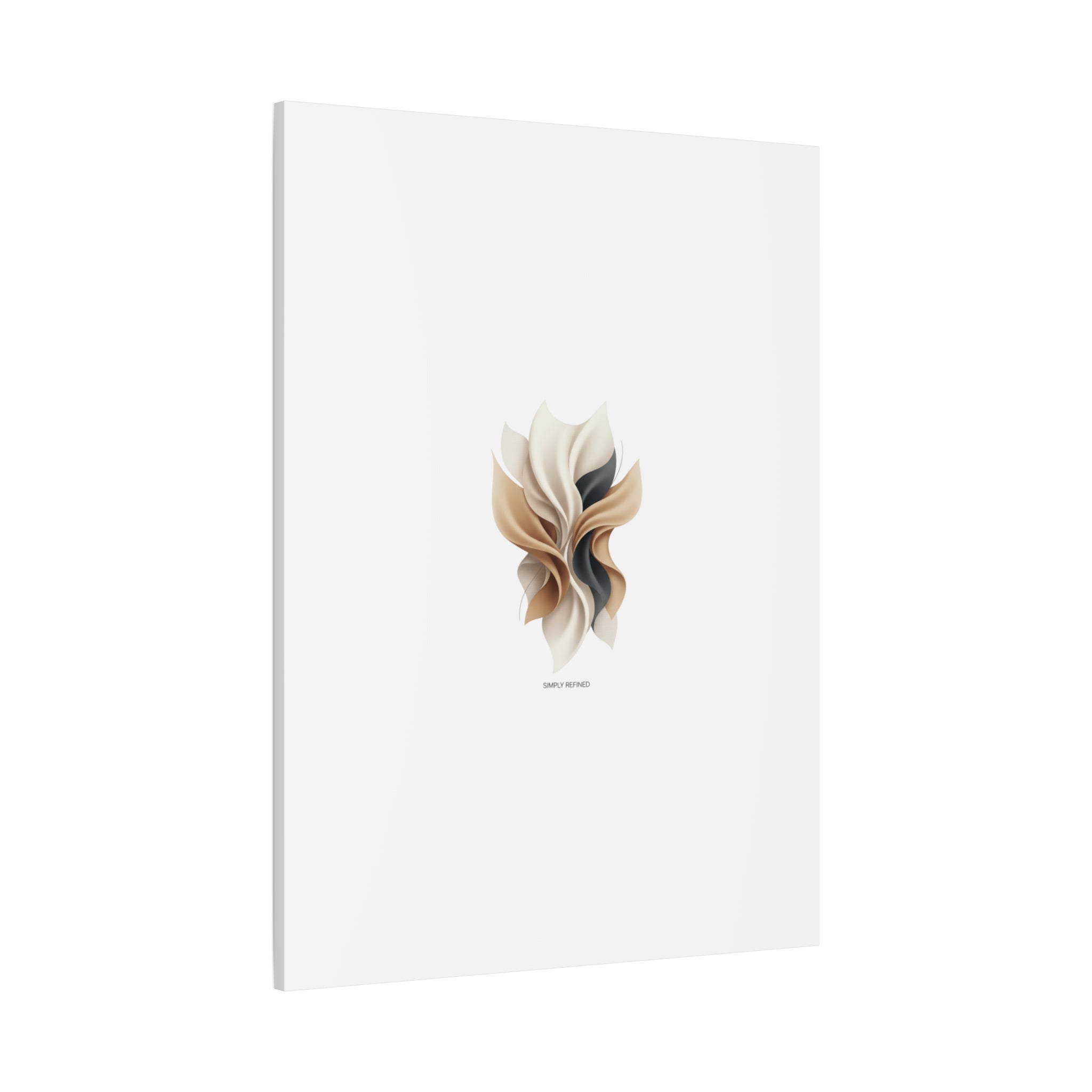 Neutral Abstract Bloom Canvas, Matte Stretched Canvas | Quiet Luxury, Minimalist Wall Art