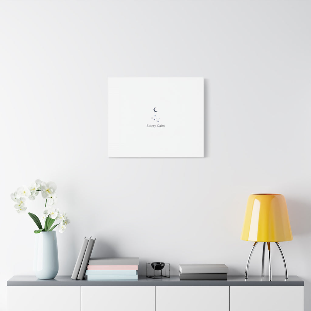 Starry Calm Moon & Constellation Canvas, minimal astrology art print