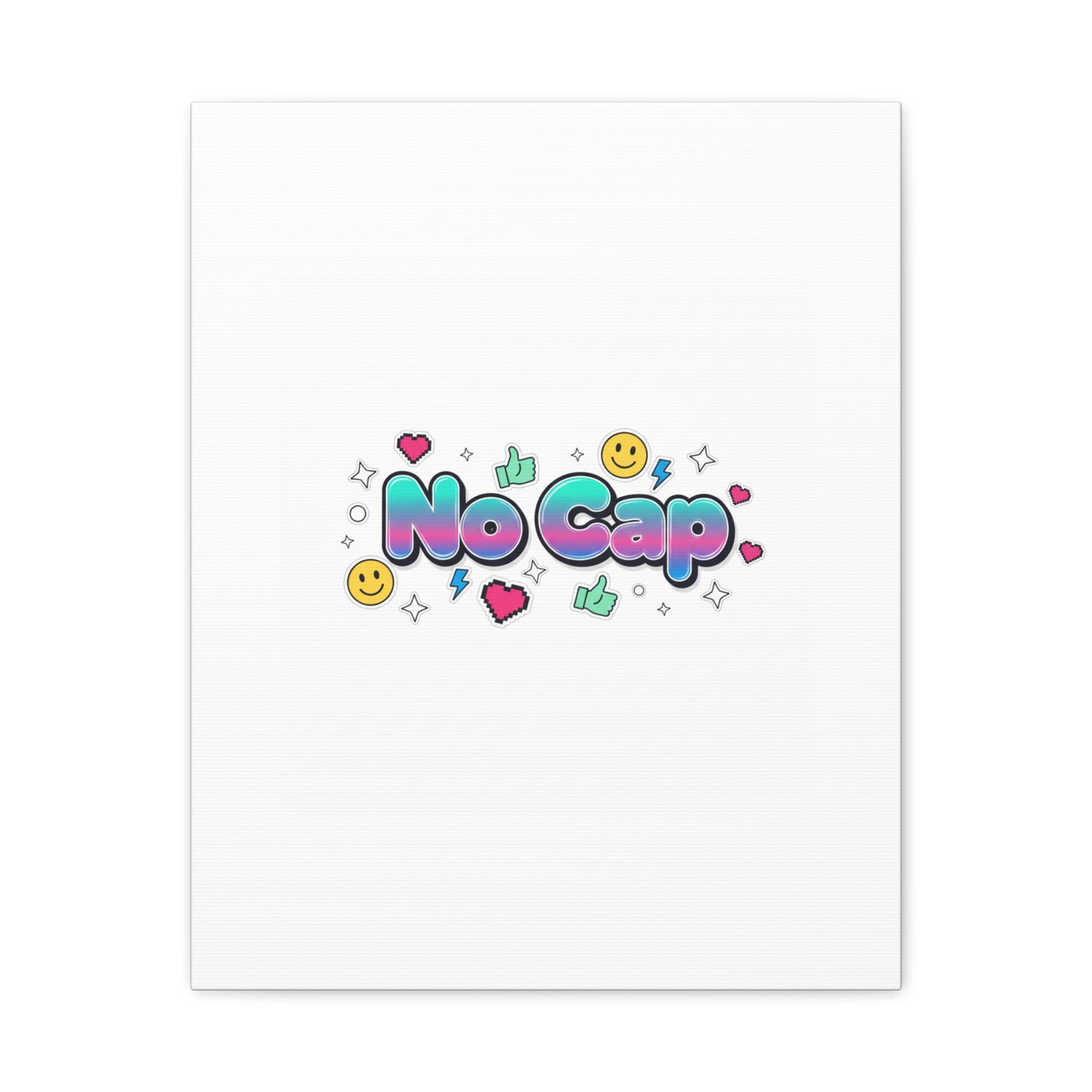 No Cap Canvas | Gen-Z Slang, Internet Lingo Wall Art