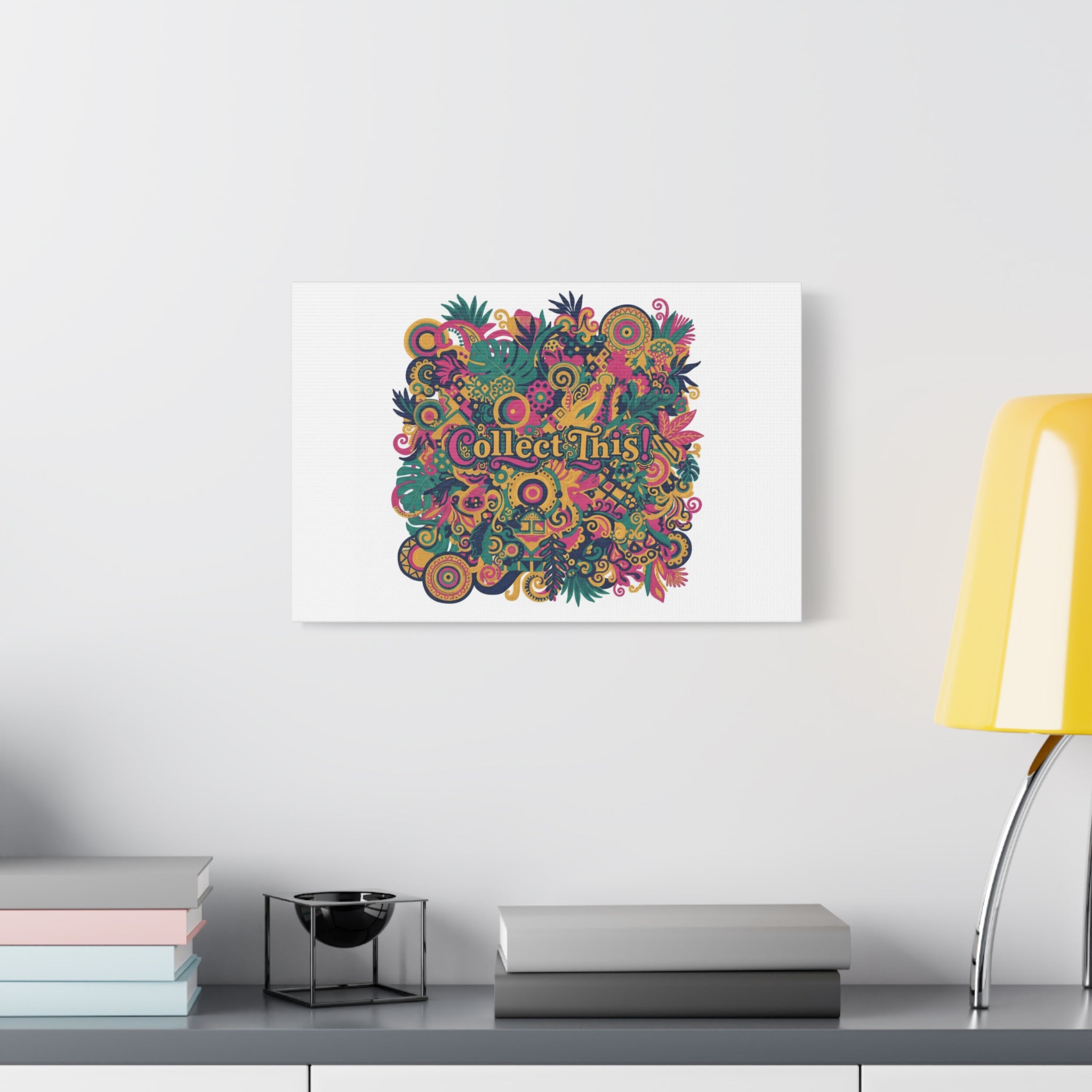 Collect This! Maximalist Floral Collage Canvas | Bold Boho Pattern, Colorful Ornament