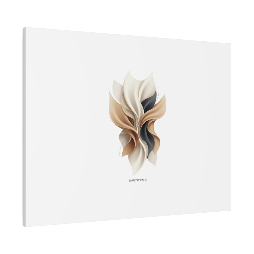 Neutral Abstract Bloom Canvas, Matte Stretched Canvas | Quiet Luxury, Minimalist Wall Art