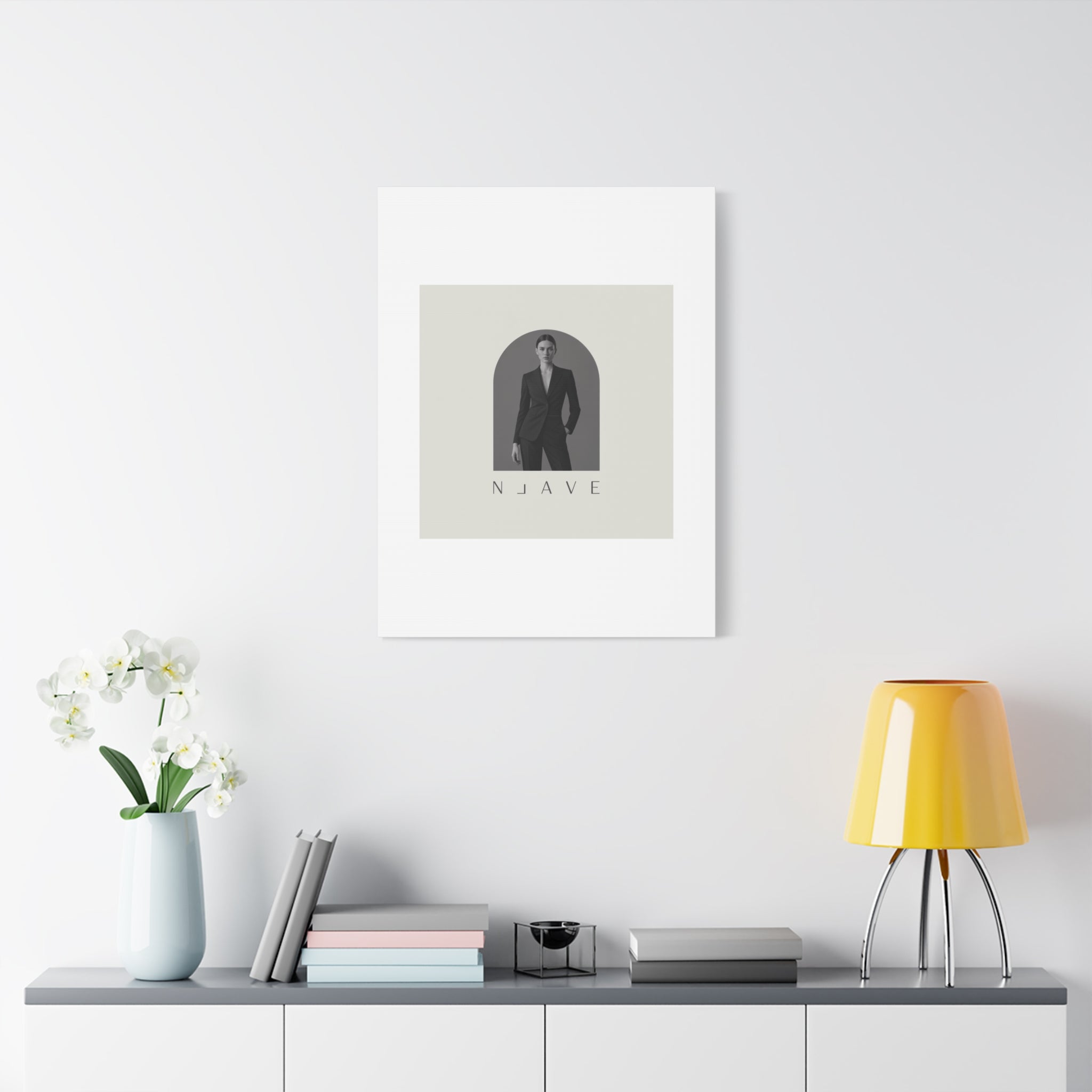 Monochrome Minimal Fashion Print, Canvas