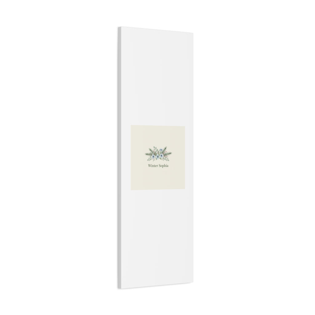 Winter floral wreath Canvas, pine branch botanical art | Minimal winter florals