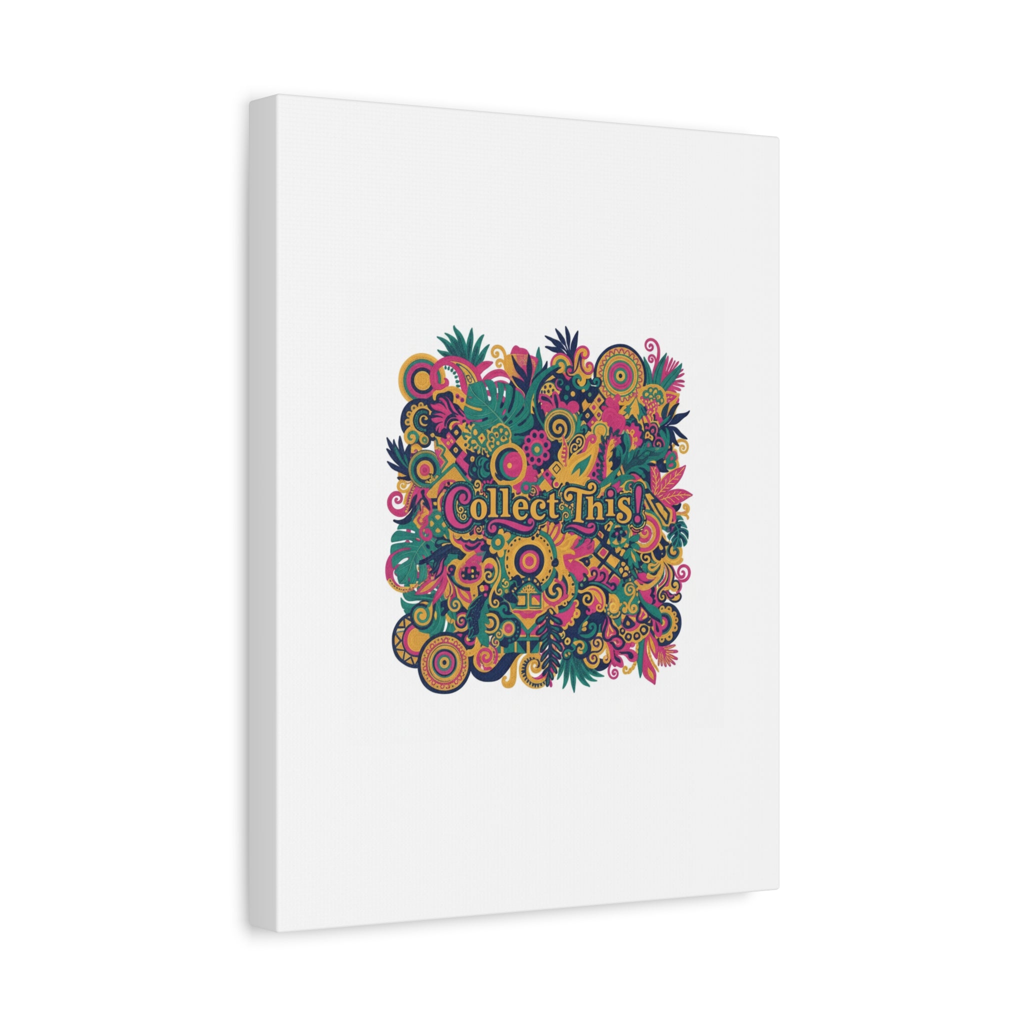 Collect This! Maximalist Floral Collage Canvas | Bold Boho Pattern, Colorful Ornament