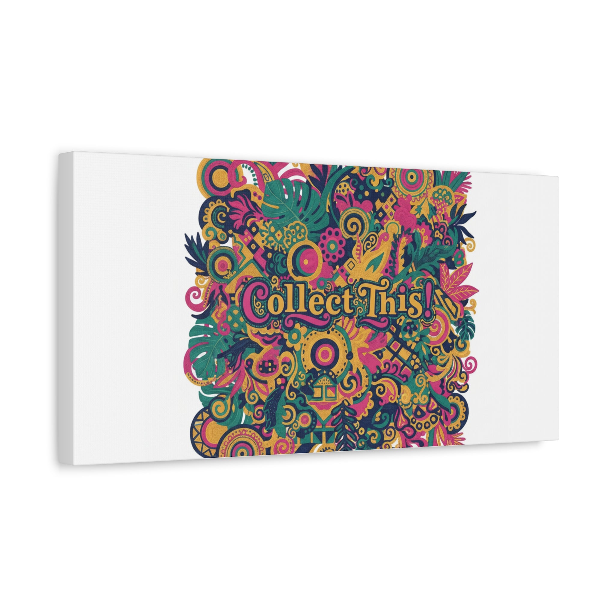 Collect This! Maximalist Floral Collage Canvas | Bold Boho Pattern, Colorful Ornament