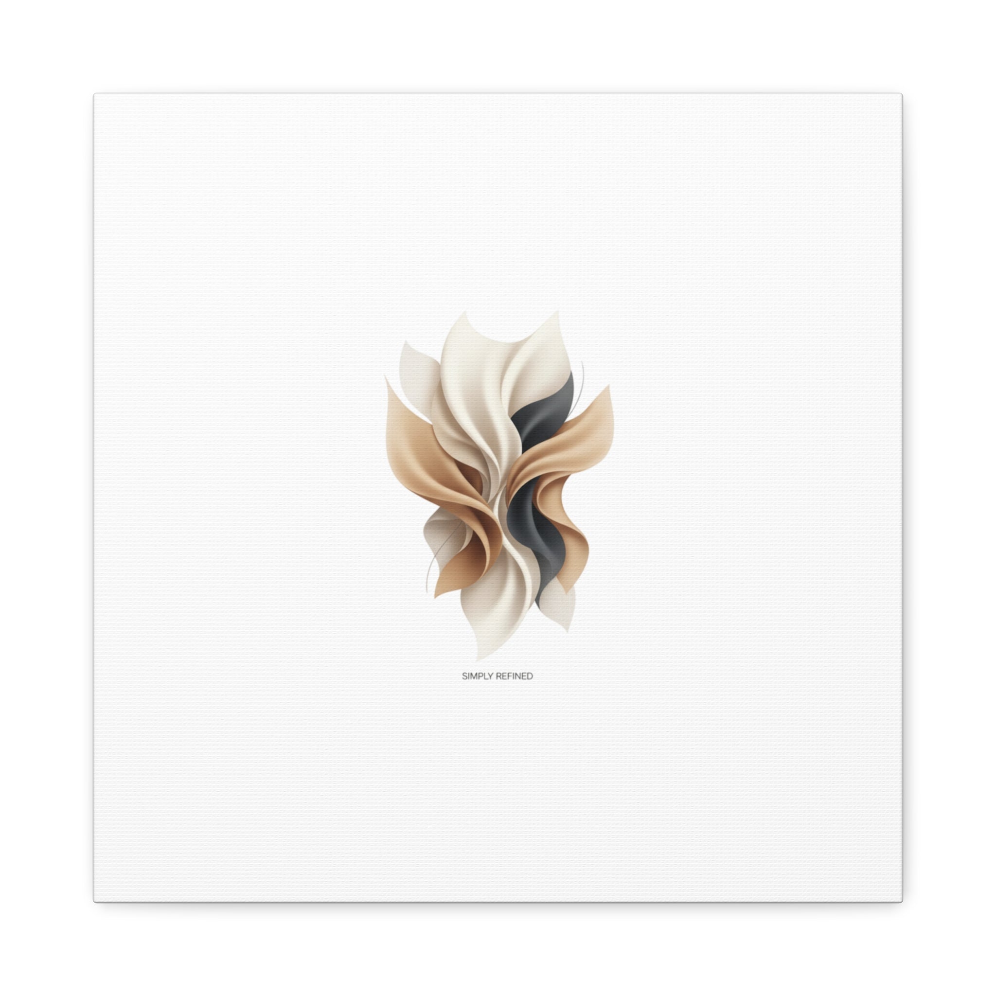 Neutral Abstract Bloom Canvas, Matte Stretched Canvas | Quiet Luxury, Minimalist Wall Art