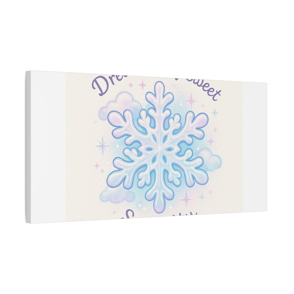 Canvas Wall Art - "Dreaming of Sweet Serenity" Snowflake Illustration