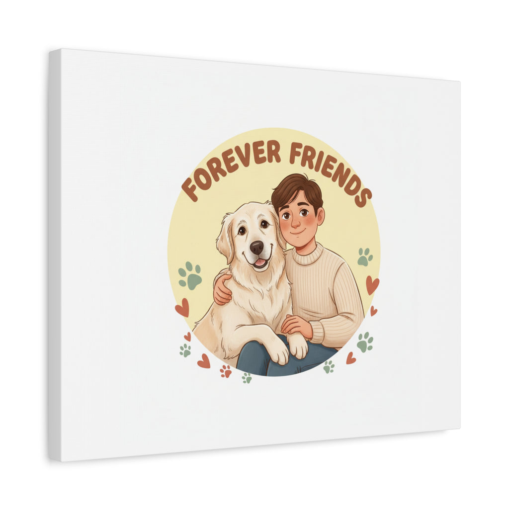 Forever Friends Dog Wall Art, Pet Canvas, Senior Dog Print | Pet-Centric Holiday