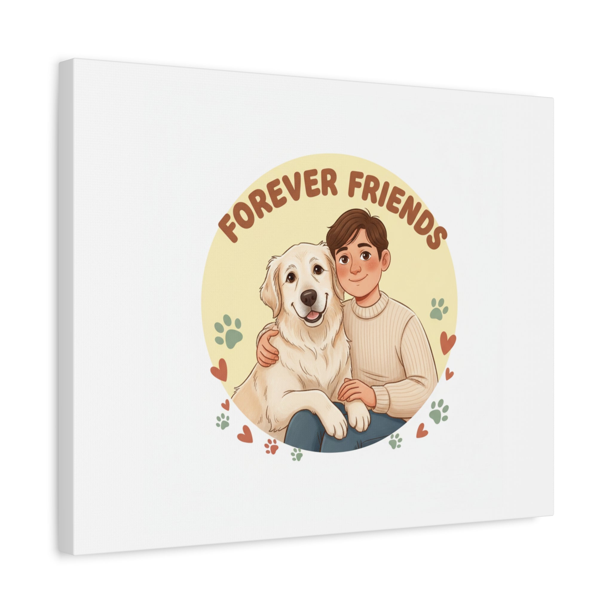 Forever Friends Dog Wall Art, Pet Canvas, Senior Dog Print | Pet-Centric Holiday