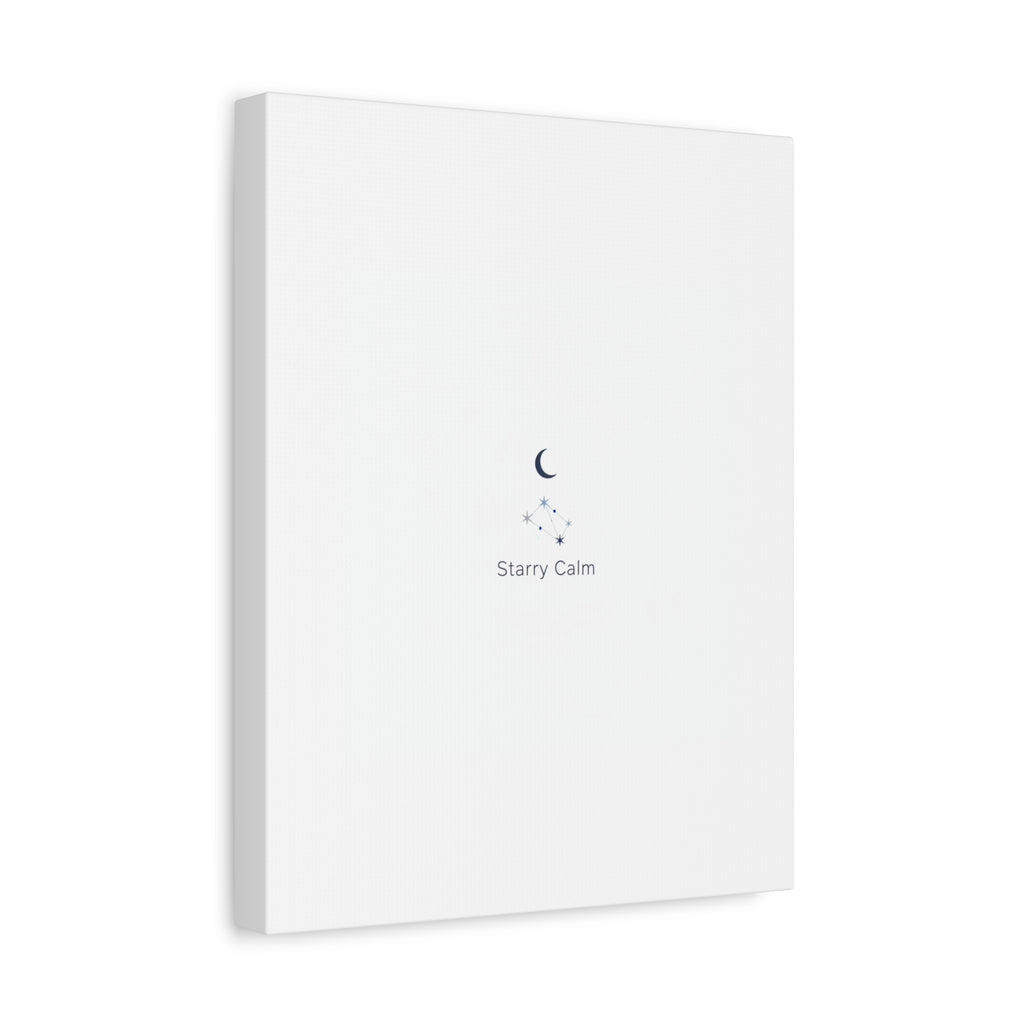 Starry Calm Moon & Constellation Canvas, minimal astrology art print