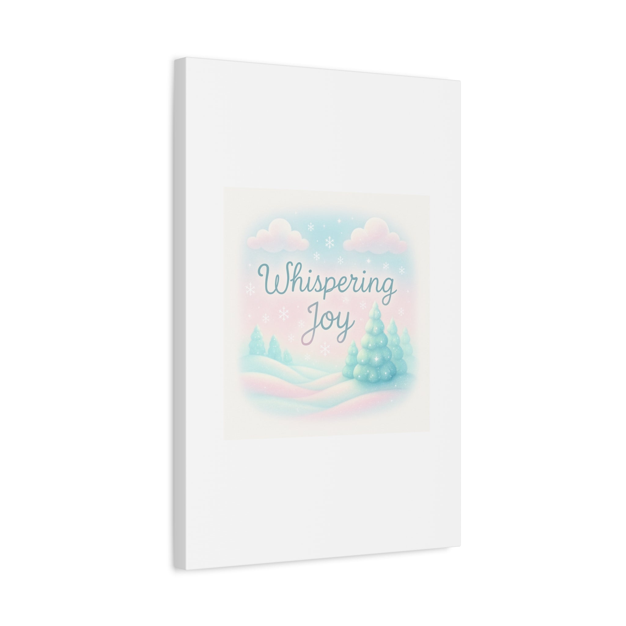 Canvas Wall Art — "Whispering Joy" Pastel Winter Landscape