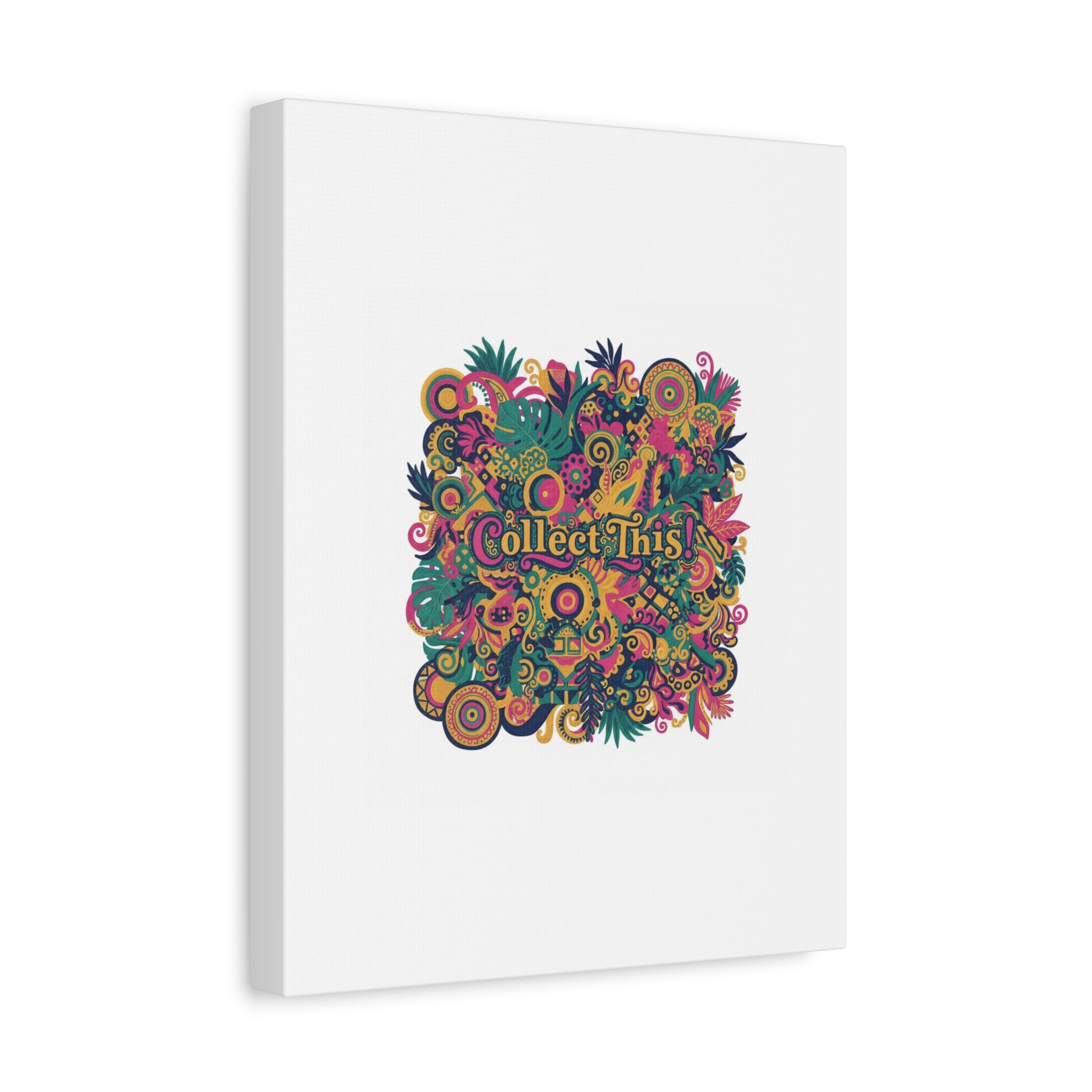 Collect This! Maximalist Floral Collage Canvas | Bold Boho Pattern, Colorful Ornament