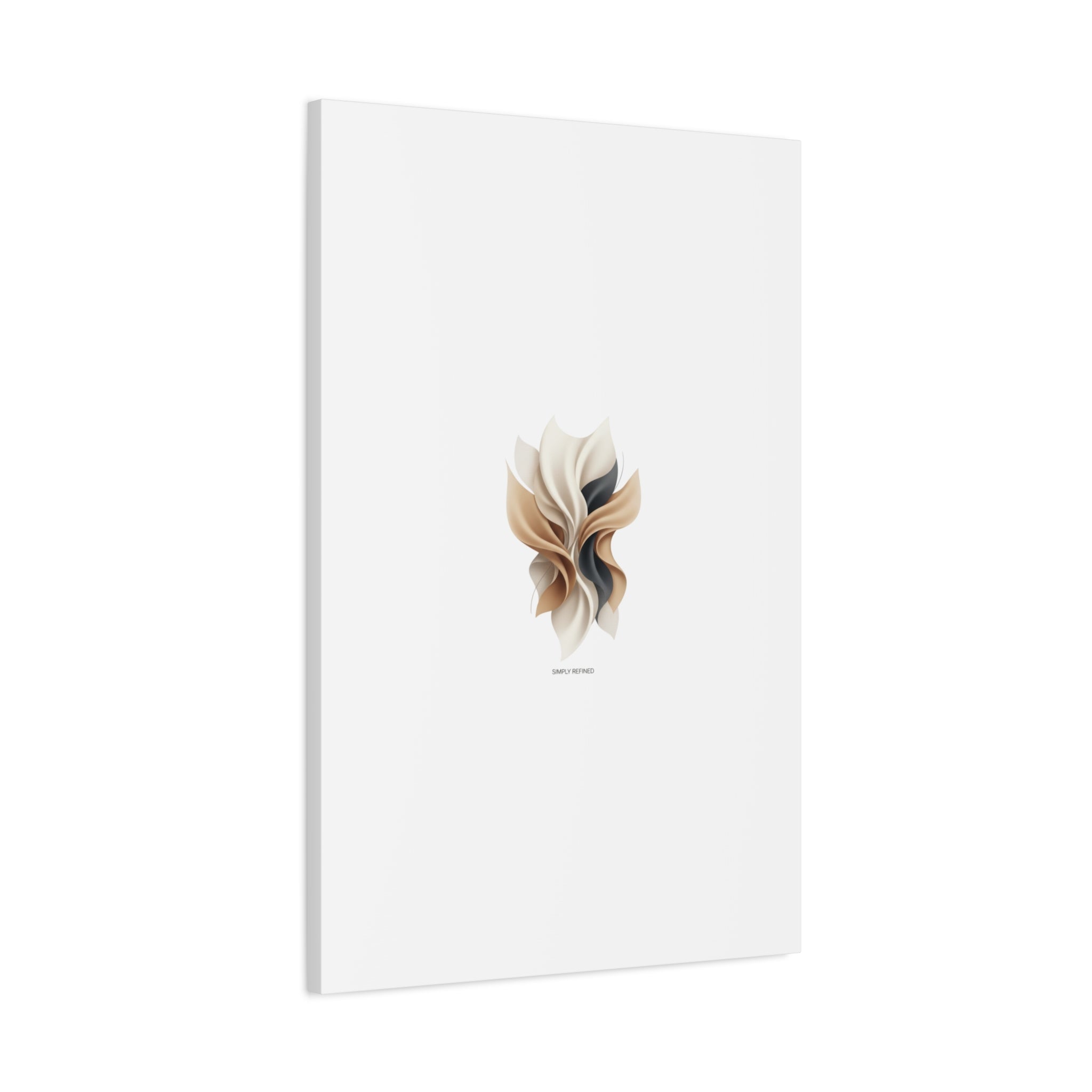 Neutral Abstract Bloom Canvas, Matte Stretched Canvas | Quiet Luxury, Minimalist Wall Art