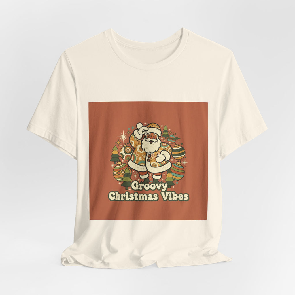 Groovy Christmas Vibes Tee | 1970s Retro Christmas, Vintage Holiday Shirt