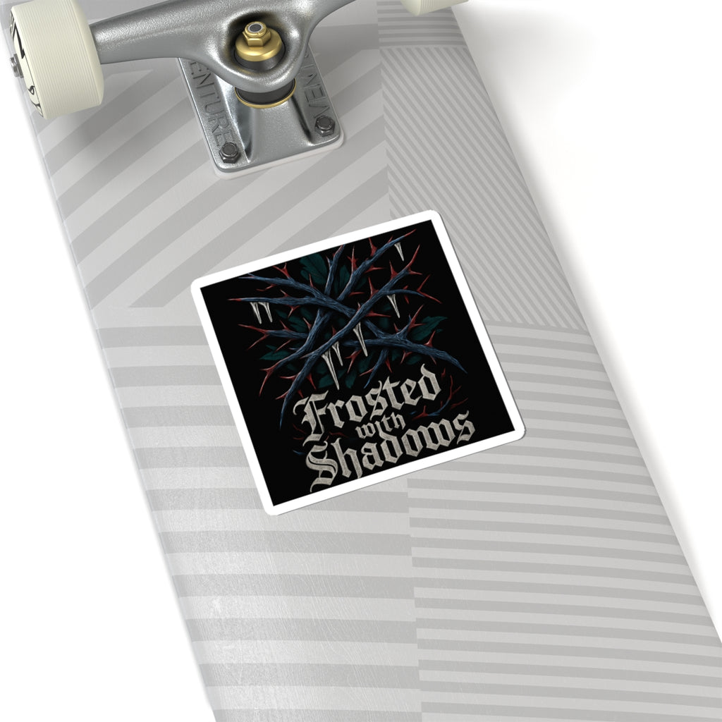 Sticker — "Frosted with Shadows" Gothic Thorns Kiss-Cut Sticker
