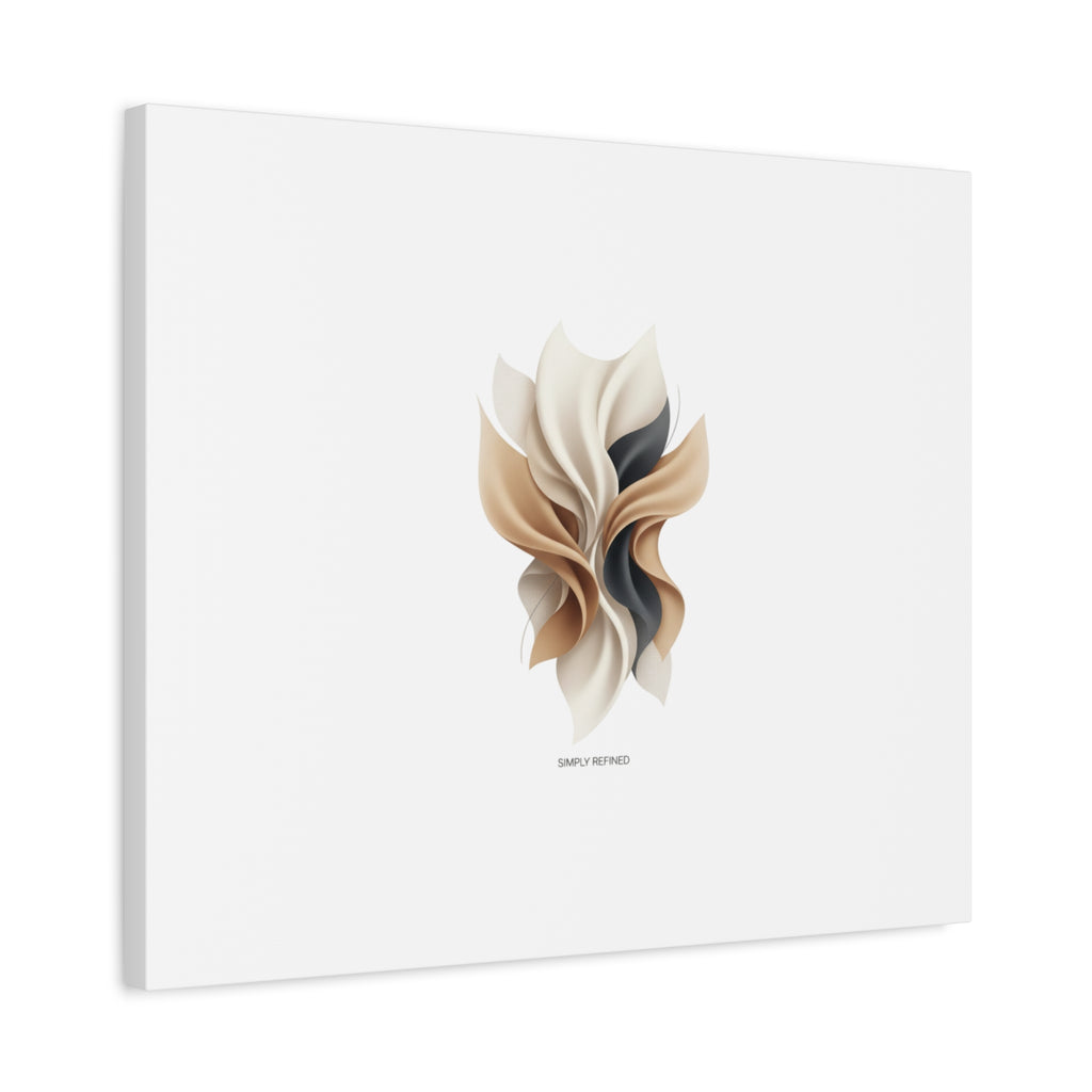 Neutral Abstract Bloom Canvas, Matte Stretched Canvas | Quiet Luxury, Minimalist Wall Art