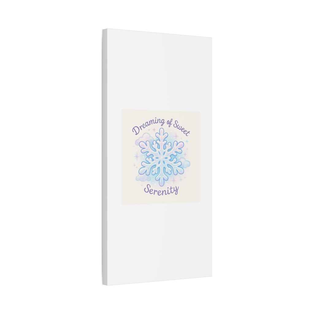 Canvas Wall Art - "Dreaming of Sweet Serenity" Snowflake Illustration