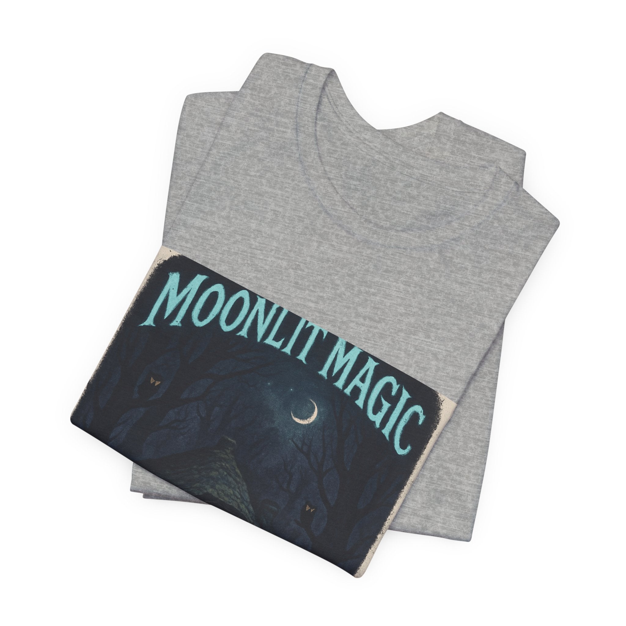Moonlit Magic Cottage Tee — Night Forest Graphic T-Shirt